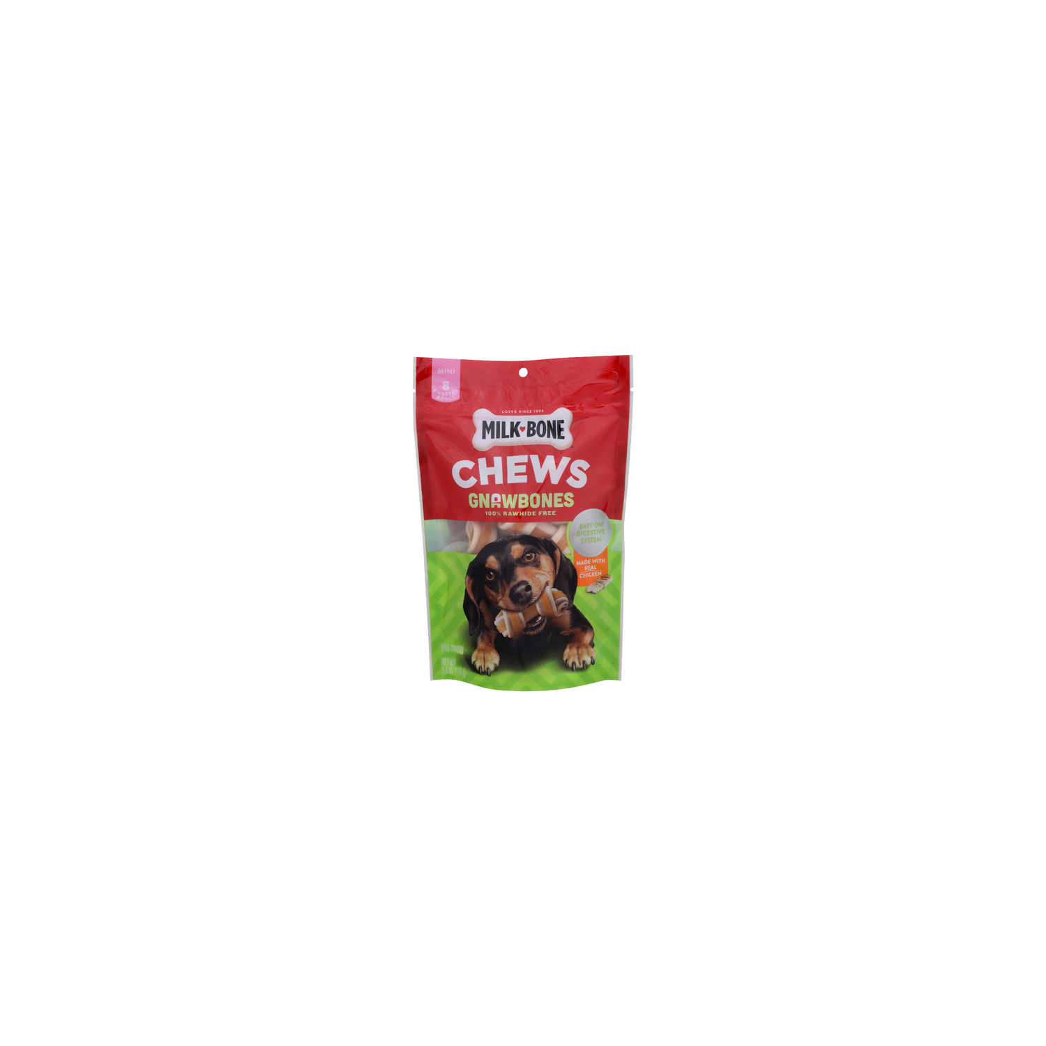 MILK-BONE Made With Real Chicken Dog Snacks - 0.638 Ounce - 8 Count Image 1 of 4