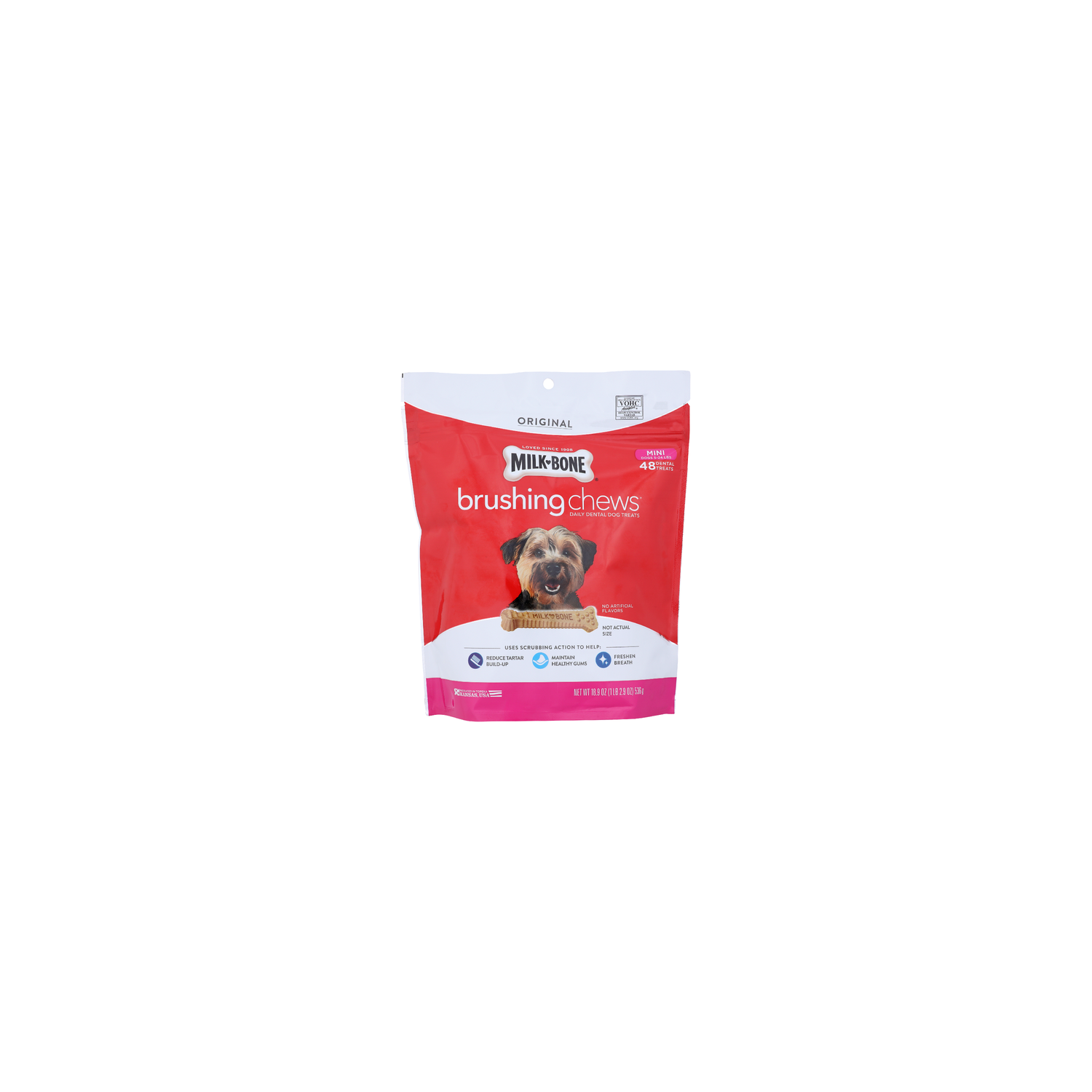 Milk-Bone Original Brushing Chews Mini Bones - 0.394 Ounce - 48 Count Image 1 of 4