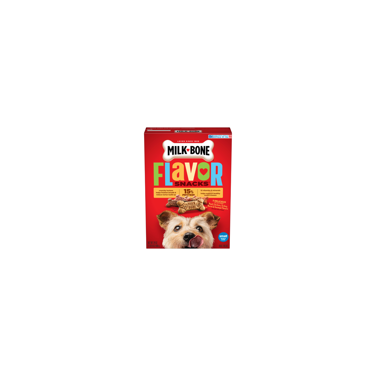 Milk-Bone Flavor Snacks Beef, Chicken, Turkey, Bacon & Sausage Flavors Dog - 24 Ounce Image 1 of 4