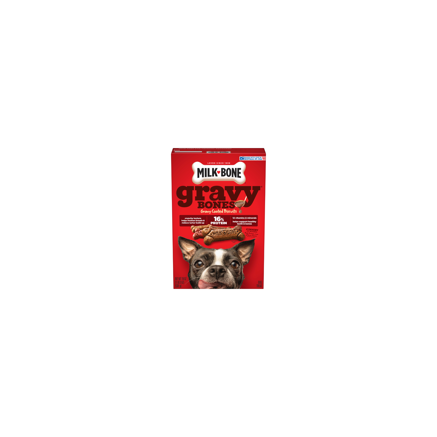 Milk-Bone Gravy Bones Beef, Chicken, Liver & Bacon Flavors Dog Snacks - 19 Ounce Image 1 of 4