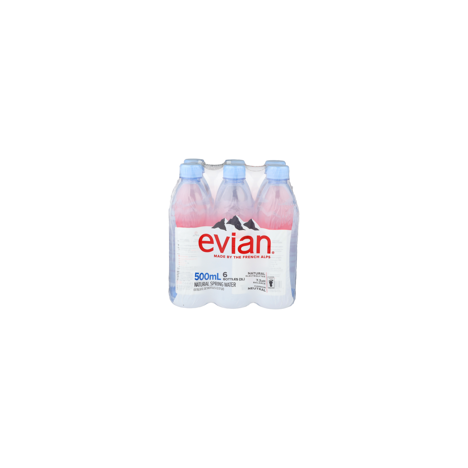 Evian Natural Spring Water - 16.9 Fluid Ounce - 6 Count Image 1 of 2