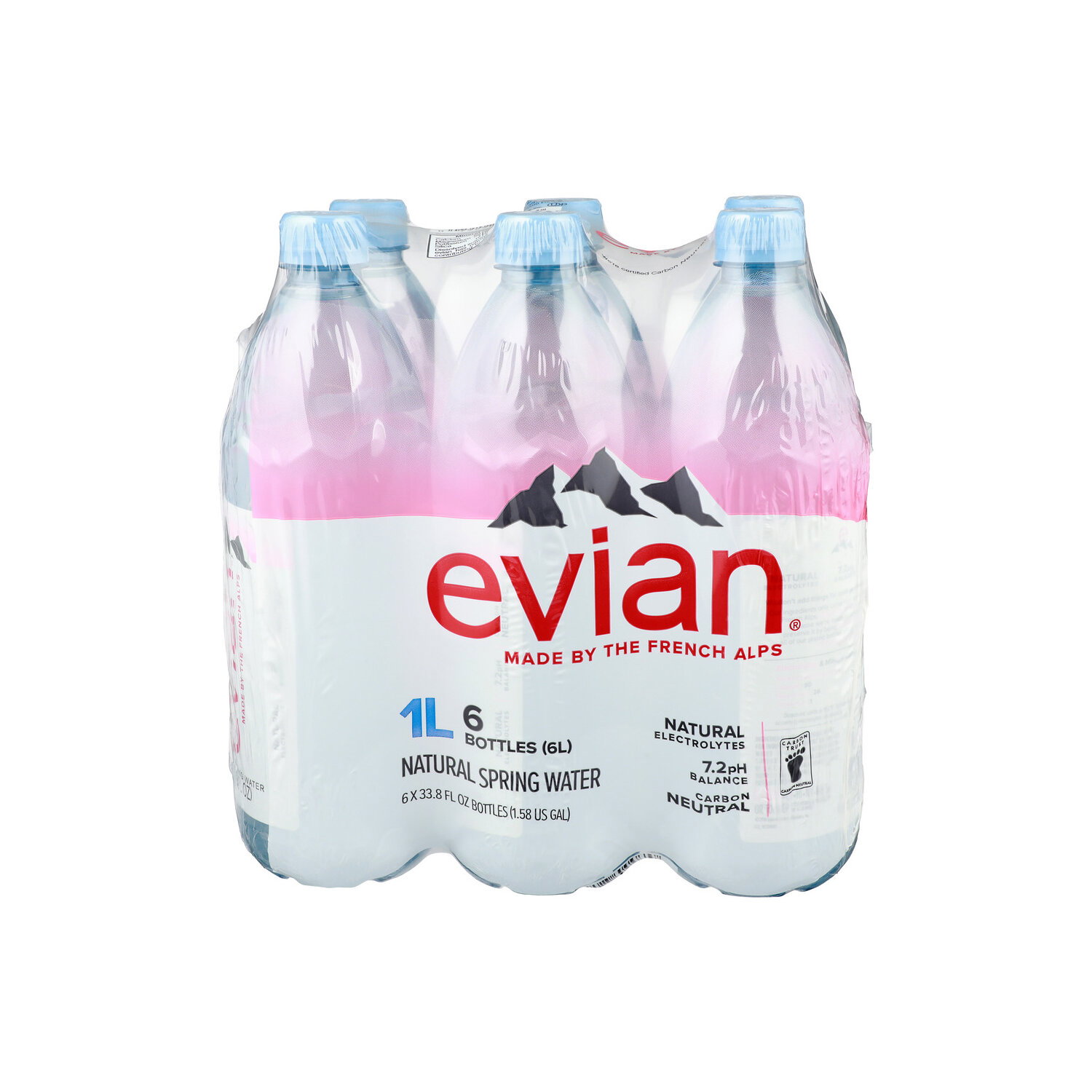 EVIAN Natural Spring Water - 33.8 Fluid Ounce - 6 Count Image 1 of 3