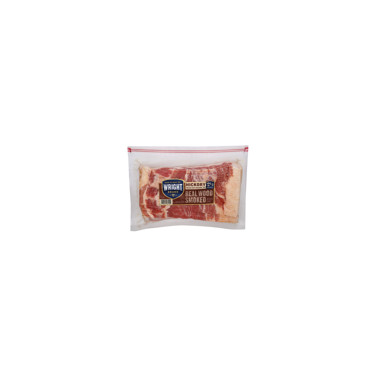 Wright Brand Real Wood Smoked Hickory Thick Cut Bacon - 40 Ounce Image 1 of 4