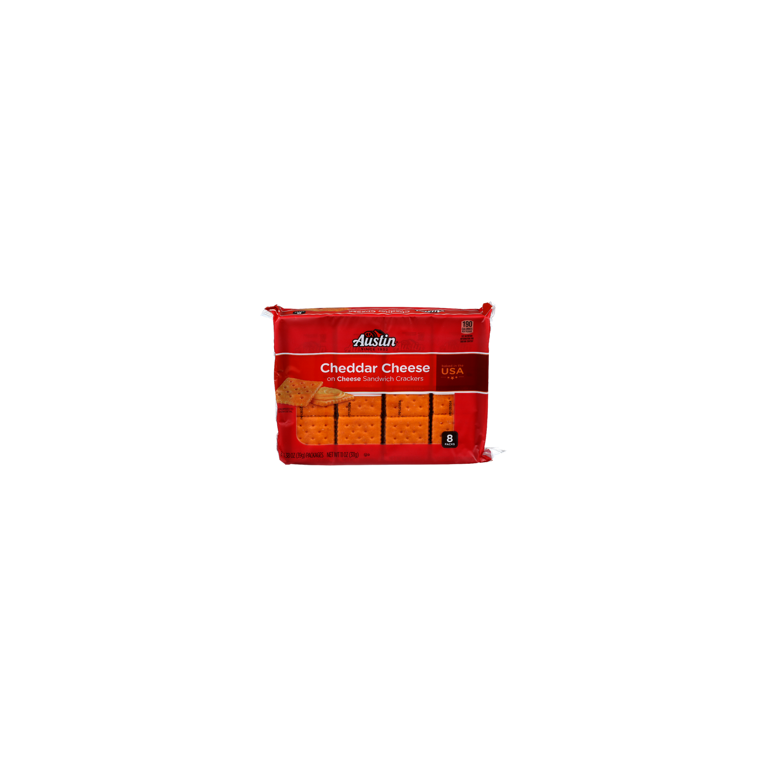 Austin Cheddar Cheese On Sandwich Crackers - 1.375 Ounce - 8 Count Image 1 of 4