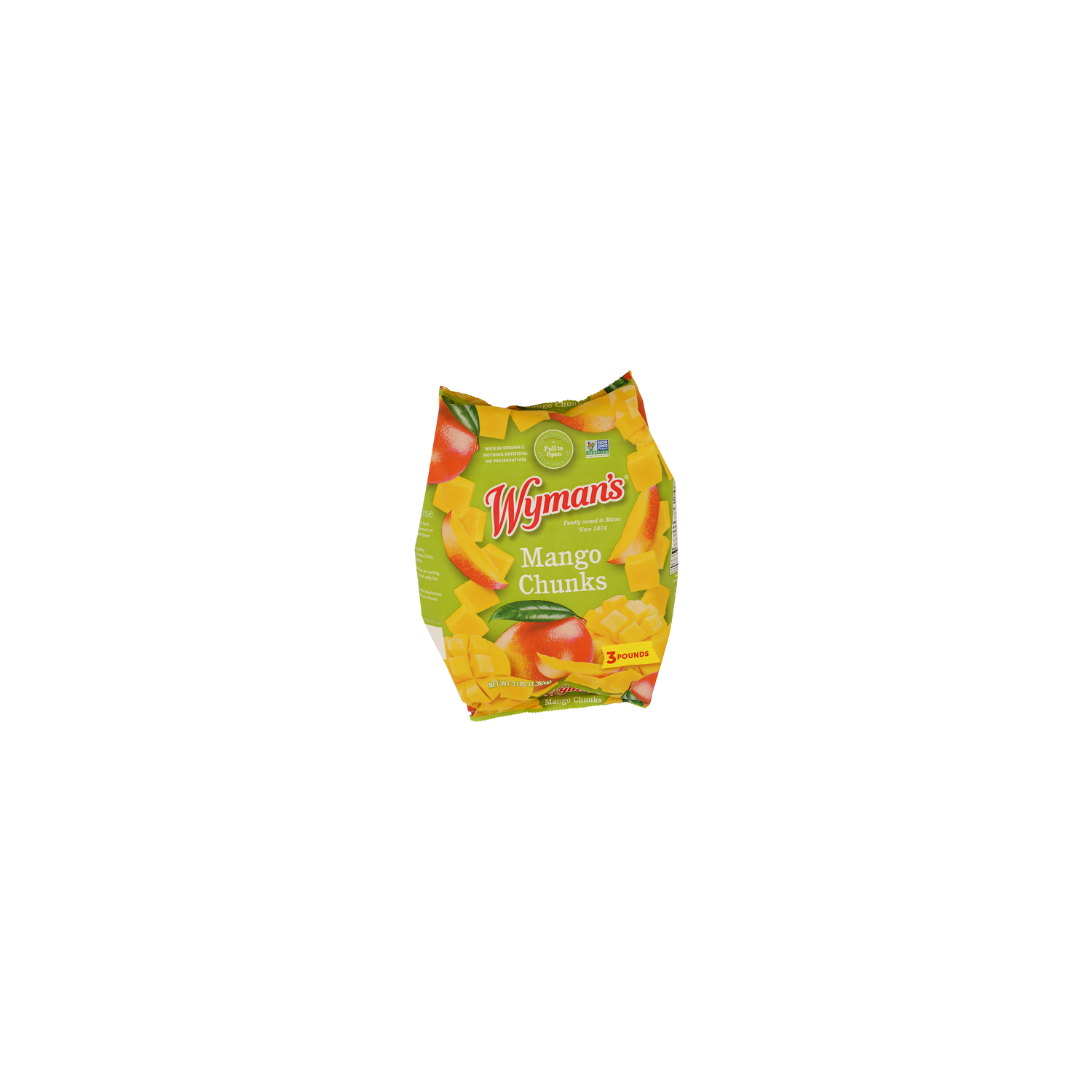 WYMAN's Of Maine Mango Chunks Frozen Fruit - 3 Pound Image 1 of 4