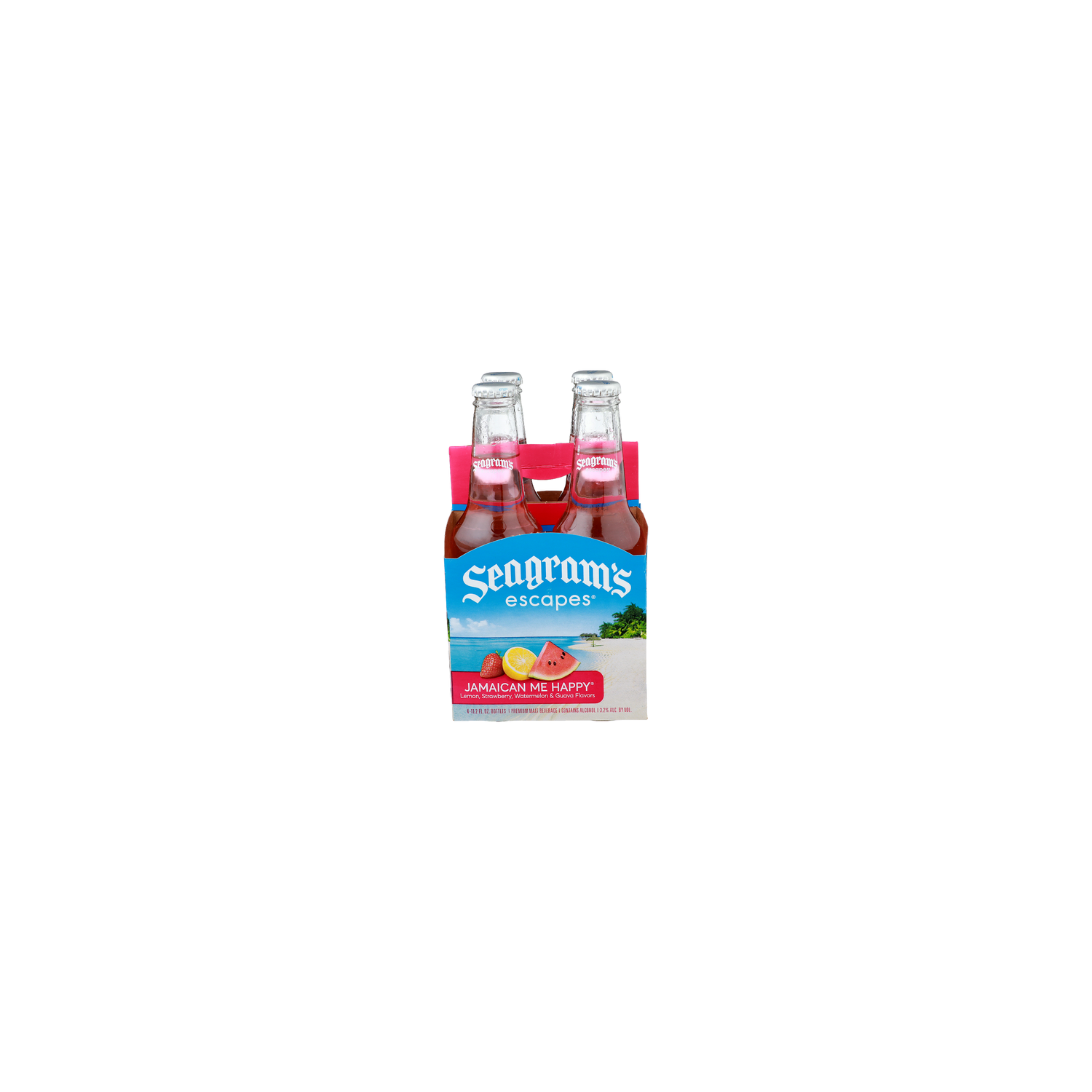 SEAGRAM's Escapes Lemon, Strawberry, Watermelon & Guava Flavors Premium Malt Beverage - 4 Count Image 1 of 2