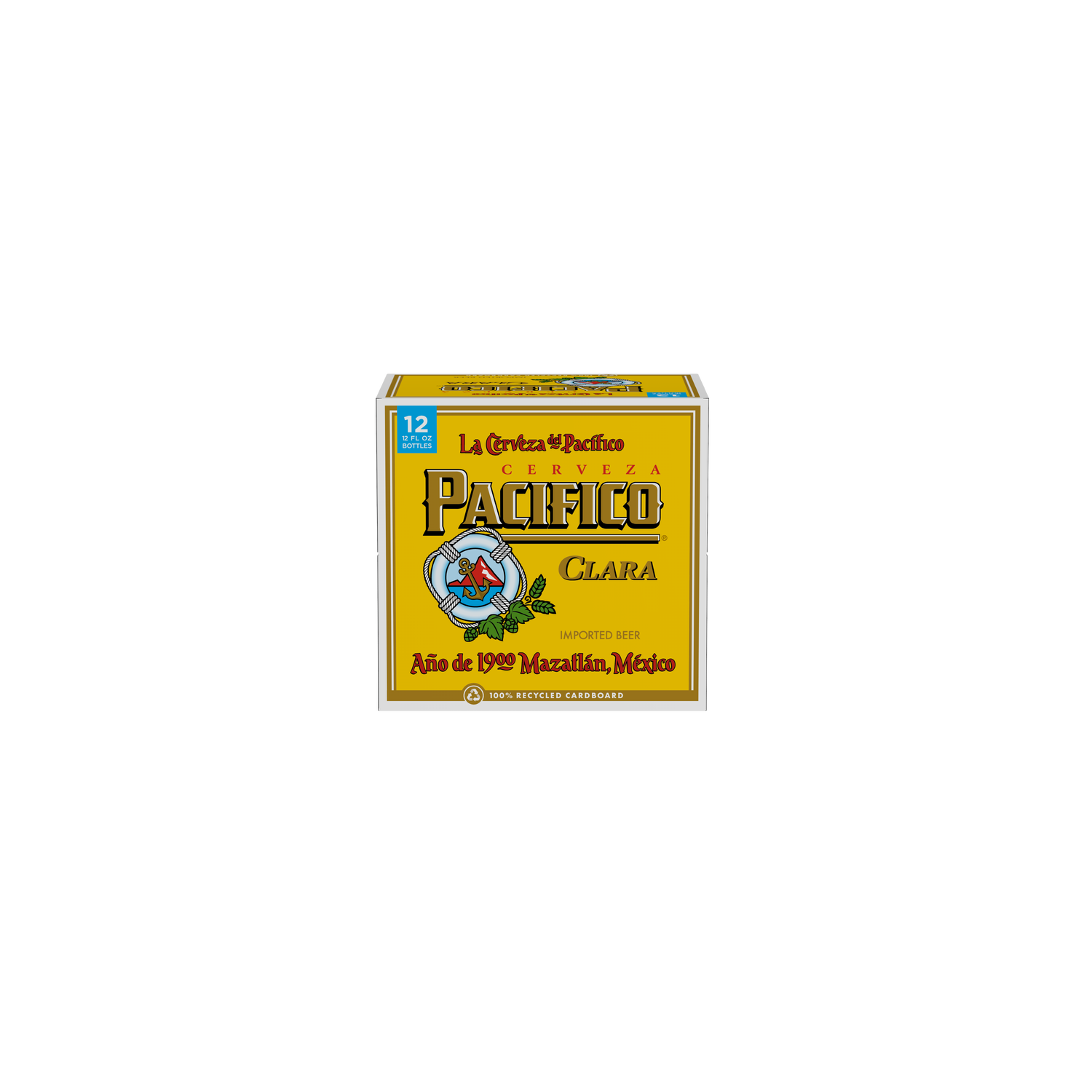 Pacifico Clara Mexican Lager Import Beer, 12 Pk Bottles, 4.4% Abv - 144 Fluid Ounce