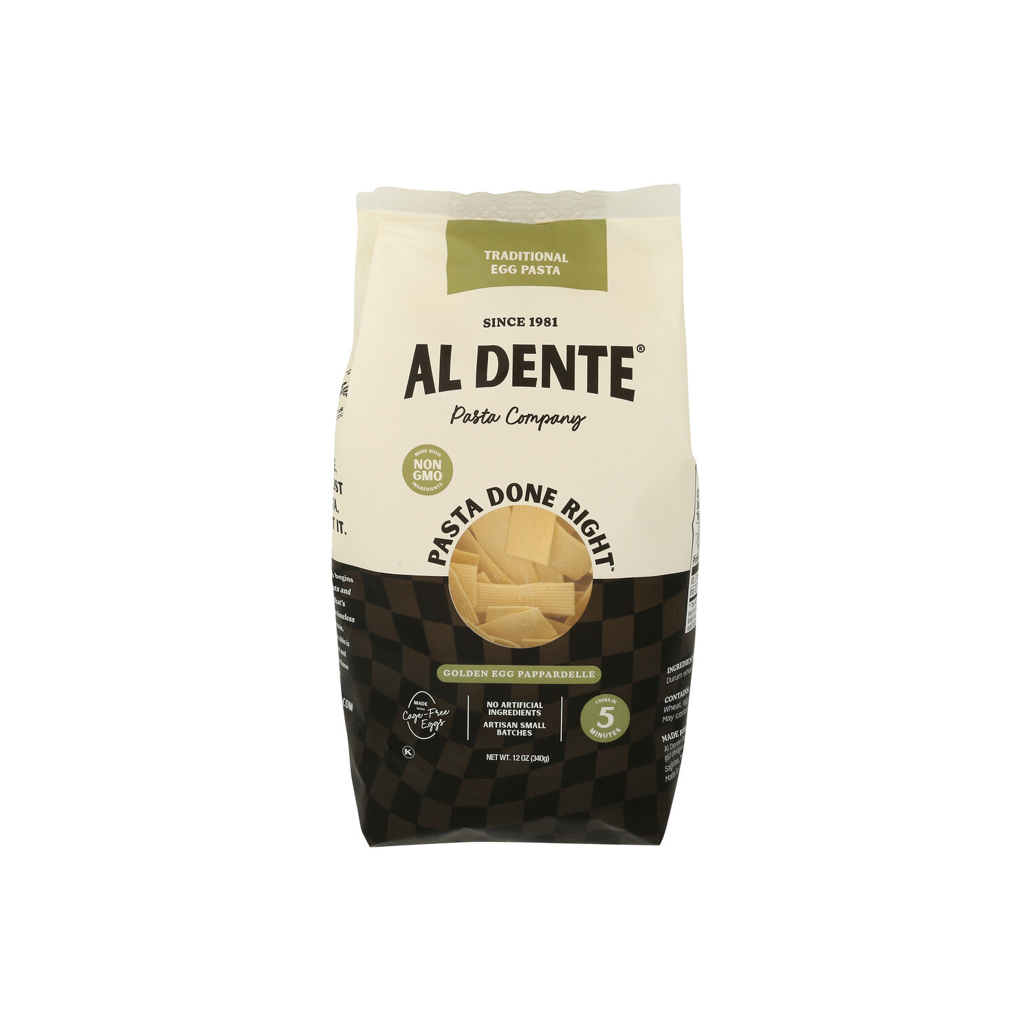 Al Dente Egg Dry Pasta Traditional Golden Pappardelle - 12 Ounce Image 1 of 4