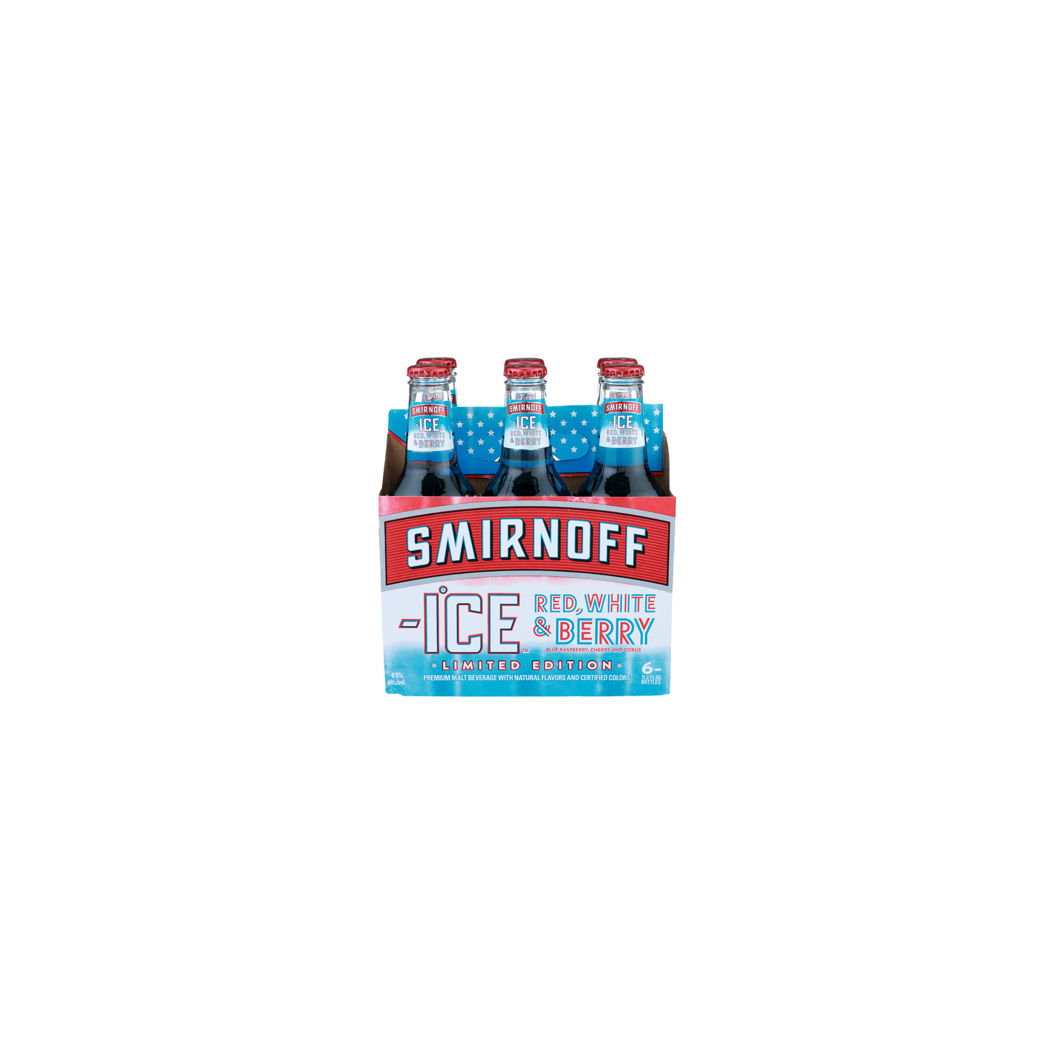 Smirnoff Red, White \u0026 Berry Ice Malt Beverage - 6 Count - Super 1 Foods, image size:1500x1500