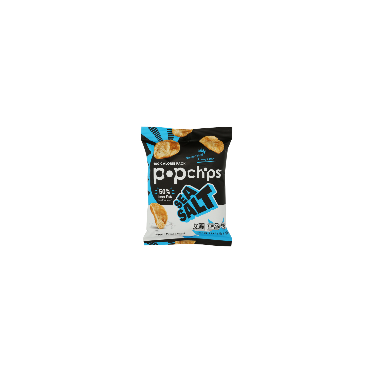 Popchips Sea Salt Chips Original Potato - 0.8 Ounce Image 1 of 4