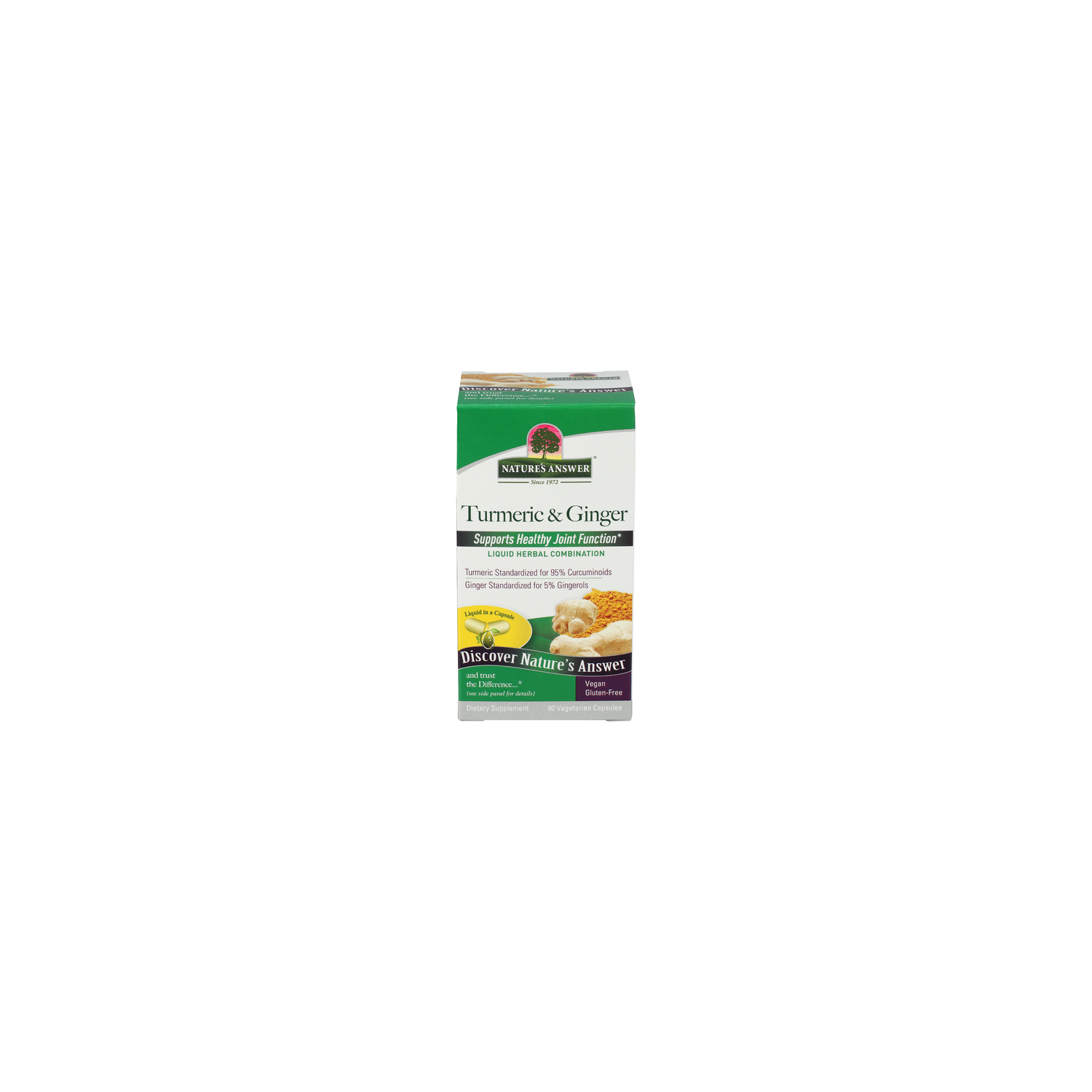 NATURE's Answer Natural Flavors Turmeric & Ginger Liquid Herbal Combination - 90 Count Image 1 of 2
