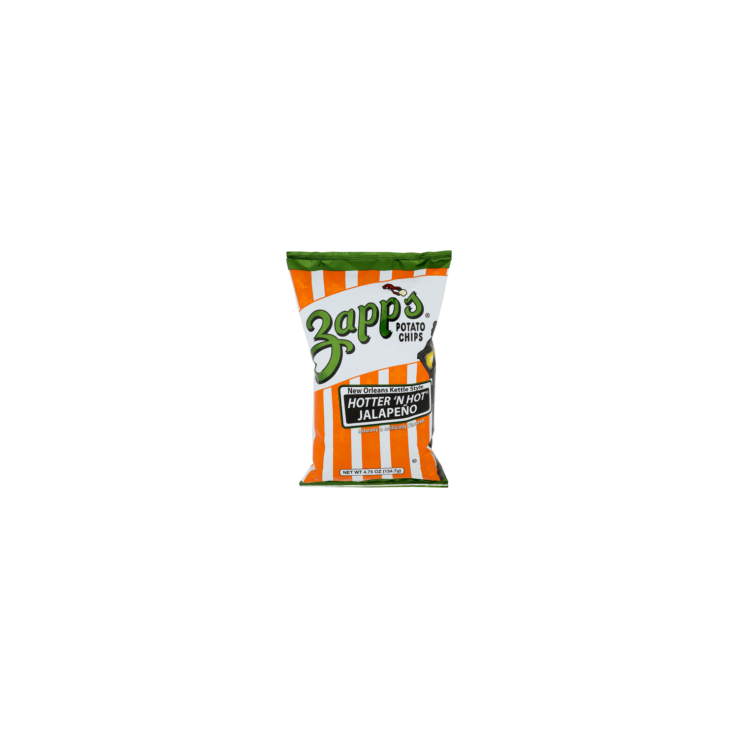 ZAPP's Hotter 'n Hot Jalapeno New Orleans Kettle Style Potato Chips - 4.75 Ounce Image 1 of 4