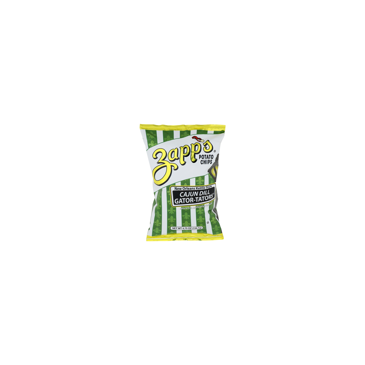 ZAPP's Cajun Dill Gator-Tators New Orleans Kettle Style Potato Chips - 4.75 Ounce Image 1 of 4