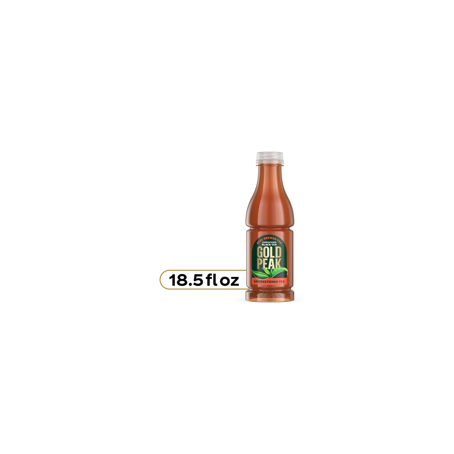 Gold Peak Unsweetened Black Iced Tea Bottle - 18.5 Fluid Ounce Image 1 of 4