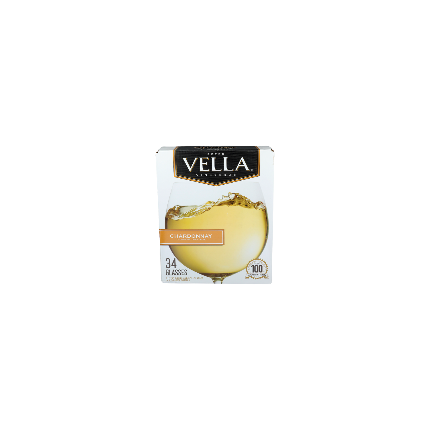 Peter Vella Vineyards Chardonnay California Table Wine - 0.147 Liter - 34 Count Image 1 of 2