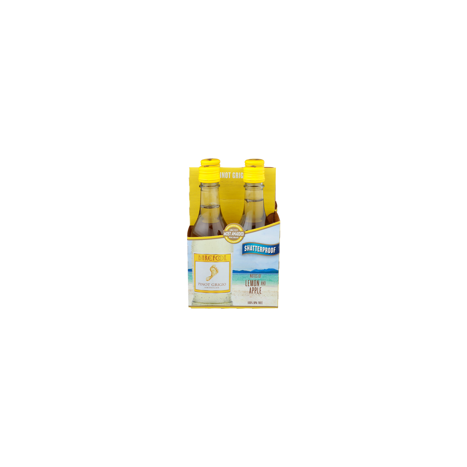 Barefoot Pinot Grigio Wine - 187.5 ml - 4 Count Image 1 of 2