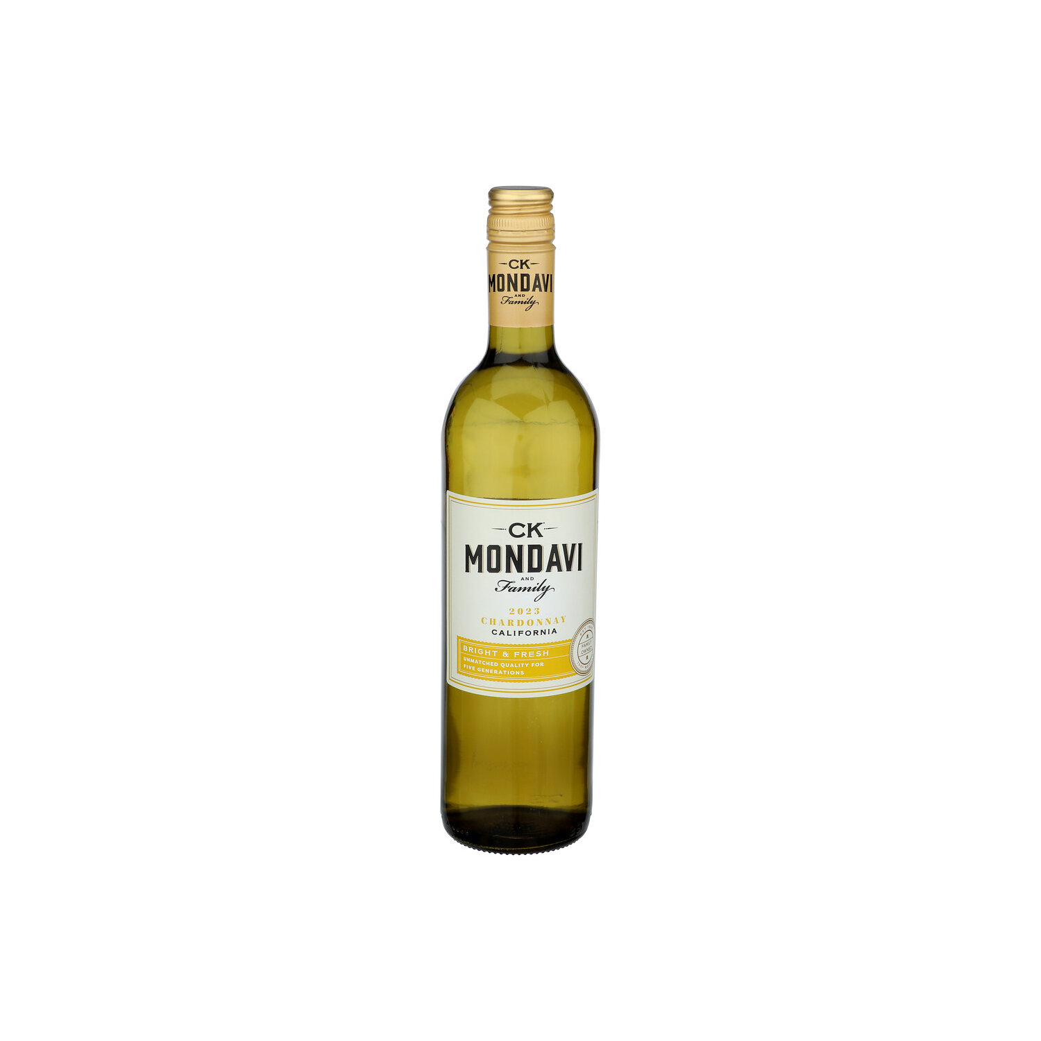 Ck Mondavi And Family Bright Fresh With Citrus, Apple Pear Hints Of Oak Chardonnay - 750 ml Image 1 of 2