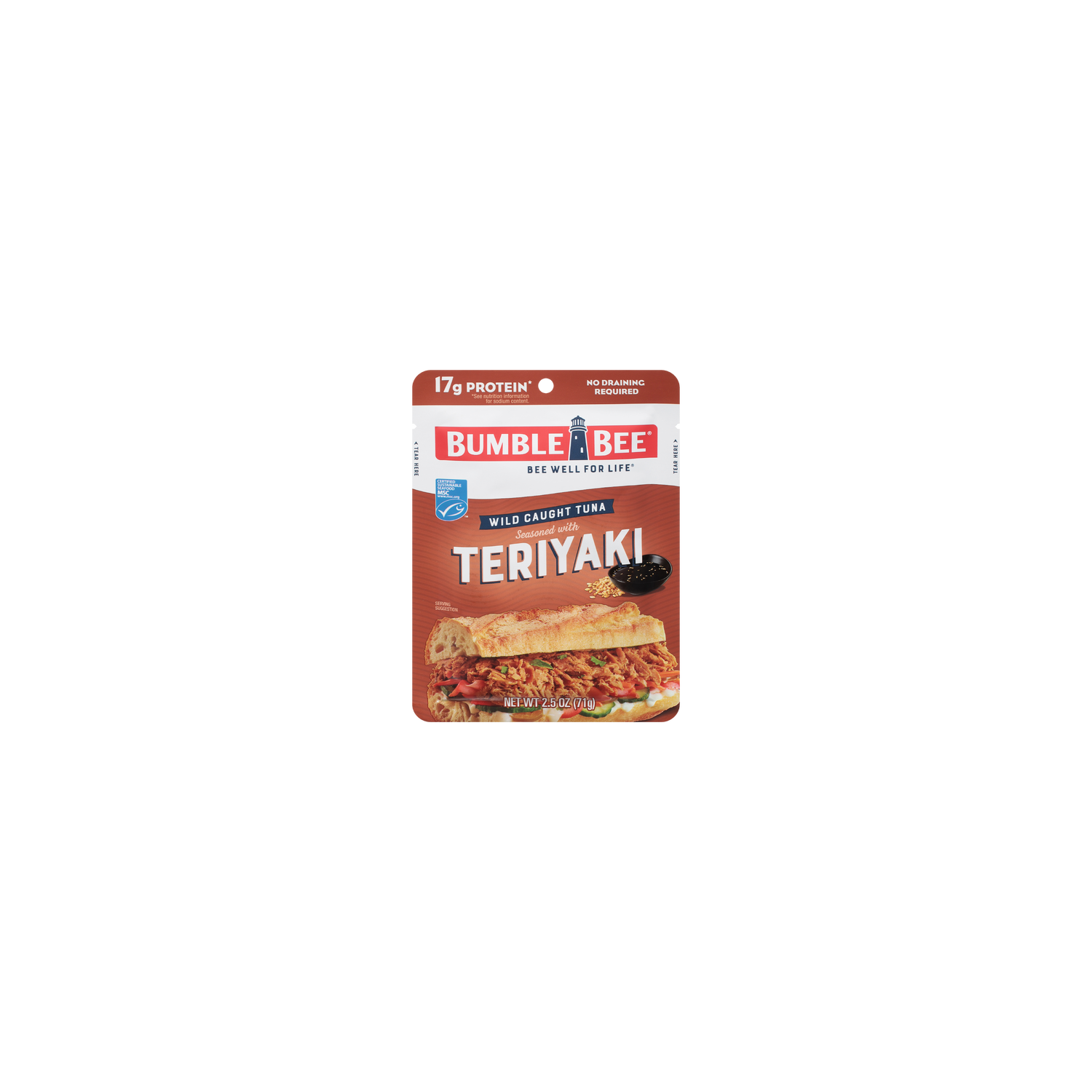 Bumble Bee Teriyaki Seasoned Tuna, Pouch - 2.5 Ounce