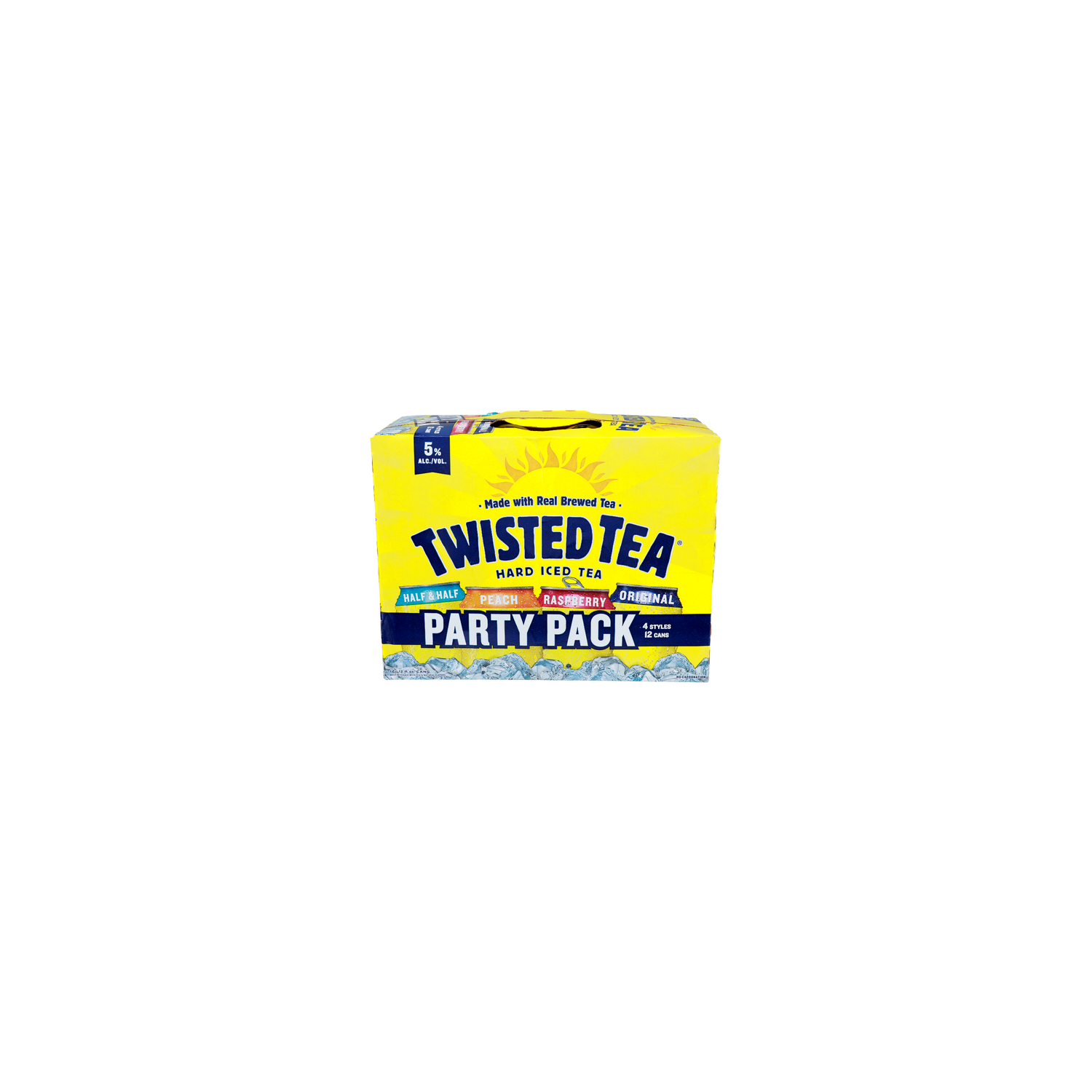 Twisted Tea Half and Half, Peach, Raspberry And Original Party Pack Hard Iced Tea - 12 Count Image 1 of 2