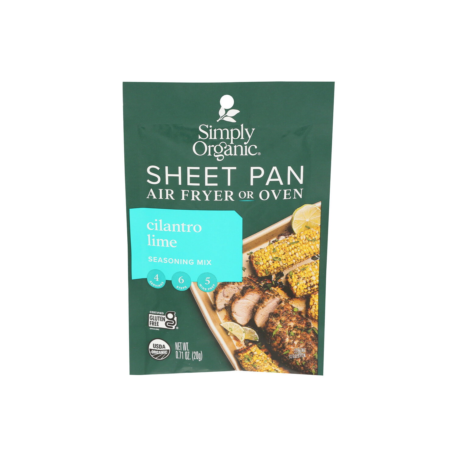 Simply Organic Cilantro Lime Sheet Pan Seasoning Mix - 0.178 Ounce - 4 Count Image 1 of 4