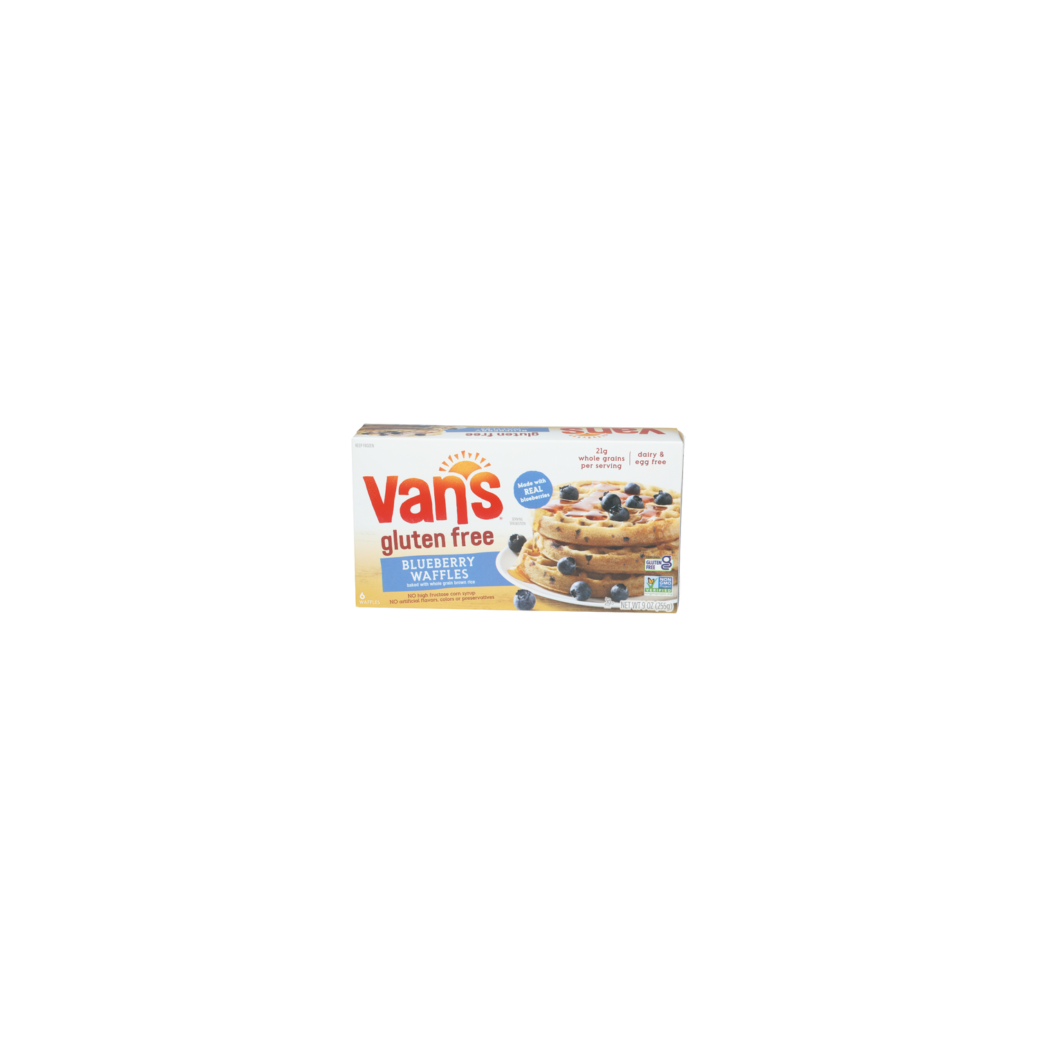 Van's Gluten Free Blueberry Waffle - 0.56 Pound Image 1 of 4