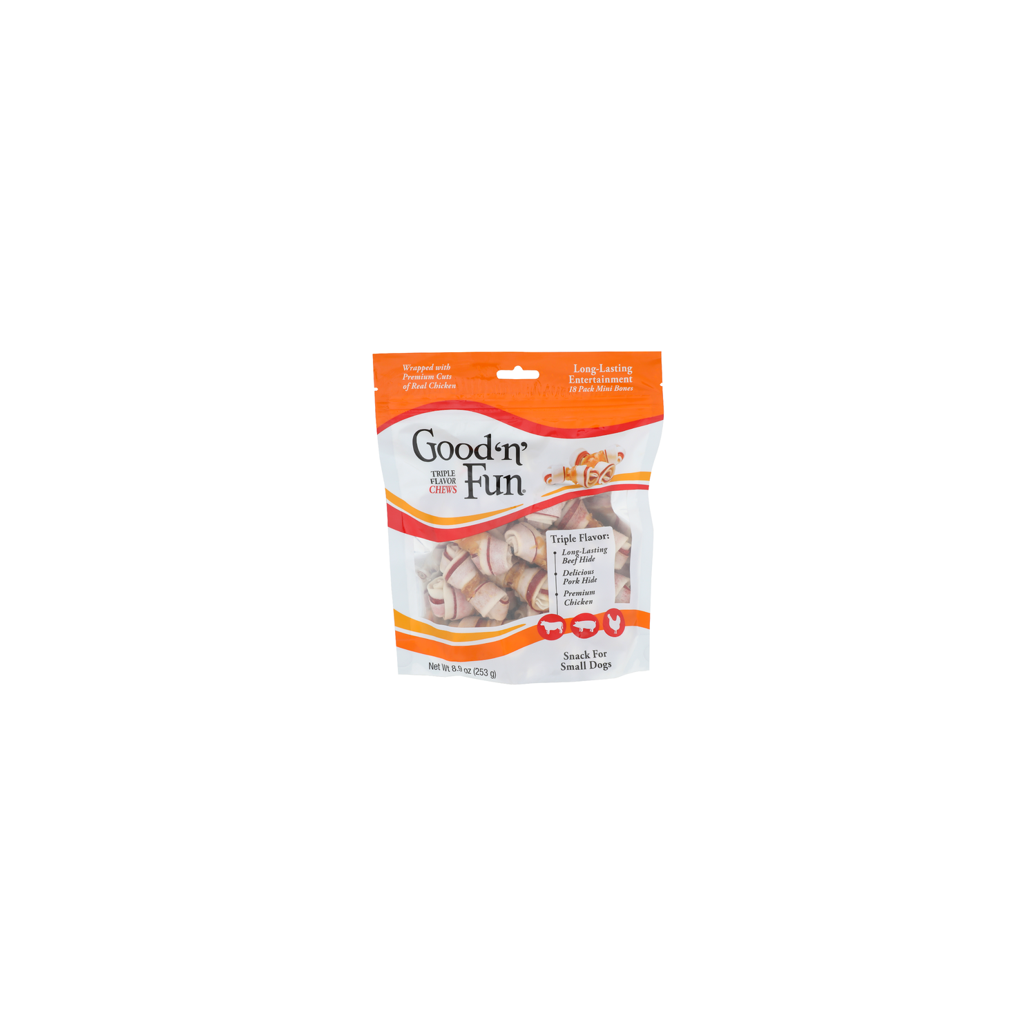 Good 'N' Fun Triple Flavor Chews Snack For Small Dogs - 0.494 Ounce - 18 Count Image 1 of 4