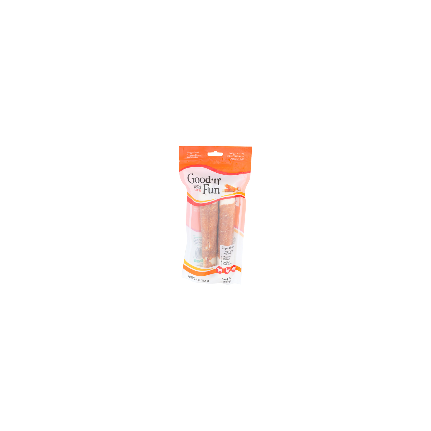 Good 'N' Fun Triple Flavor Chews Snack For All Dogs - 2.85 Ounce - 2 Count Image 1 of 4