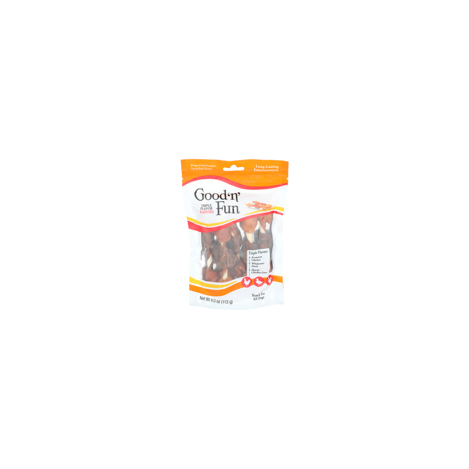 GOOD'N'FUN Triple Flavor Kabobs Snack For All Dogs - 4 Ounce Image 1 of 4