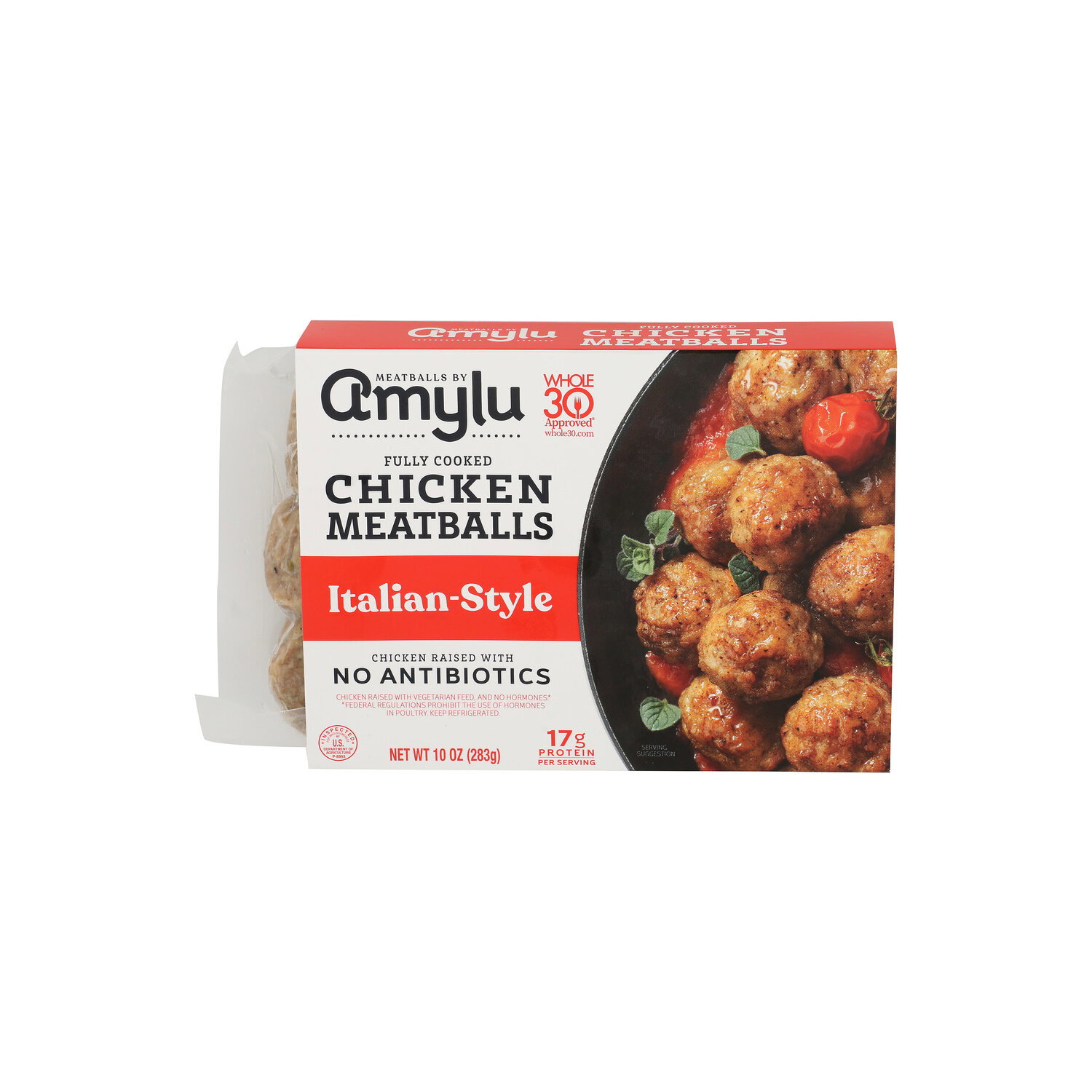 Amylu Italian-Style Chicken Meatballs - 10 Ounce Image 1 of 4
