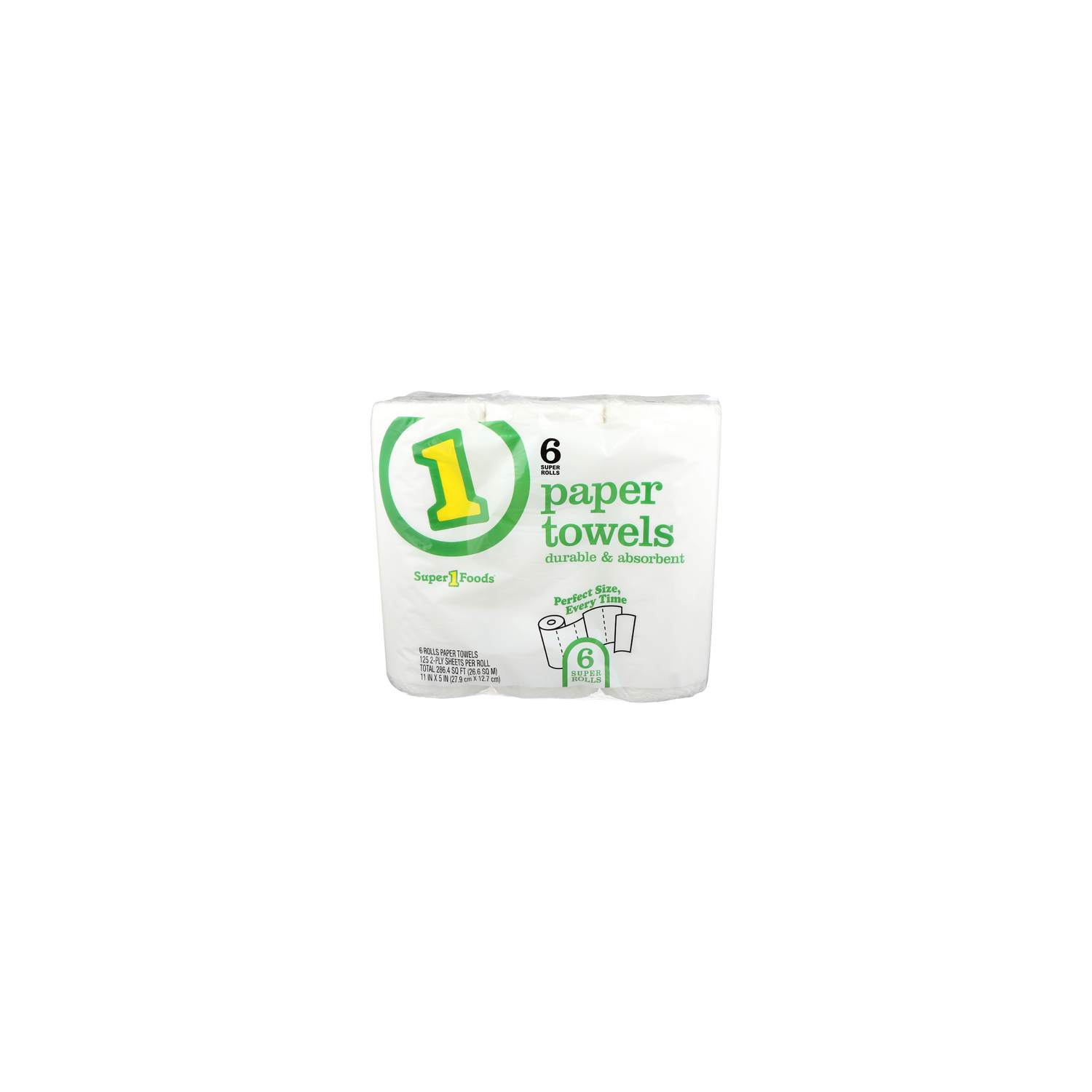 Super 1 Foods Paper Towels - 6 Count Image 1 of 2