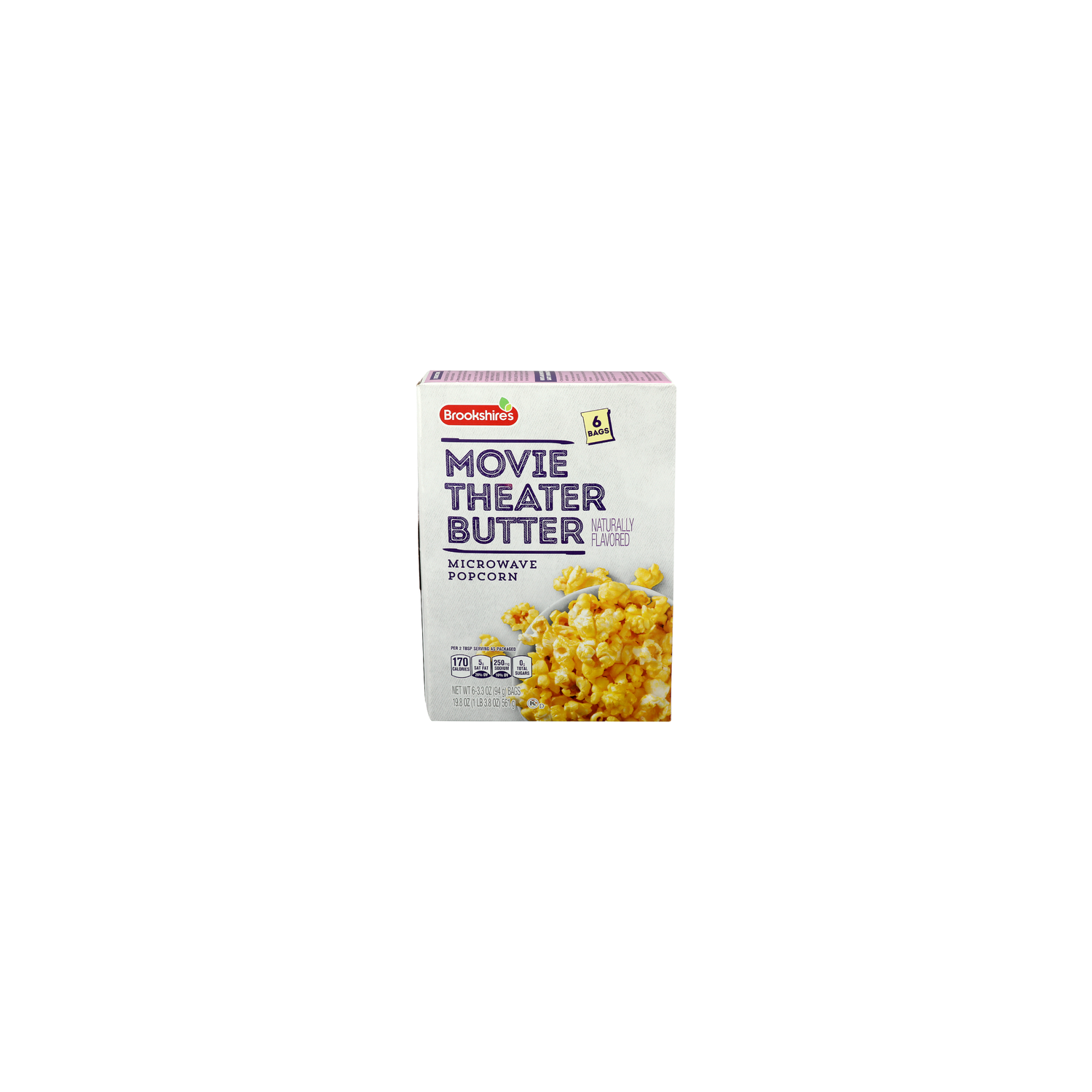 Brookshire's Movie Theater Butter Microwave Popcorn - 3.3 Ounce - 6 Count Image 1 of 4