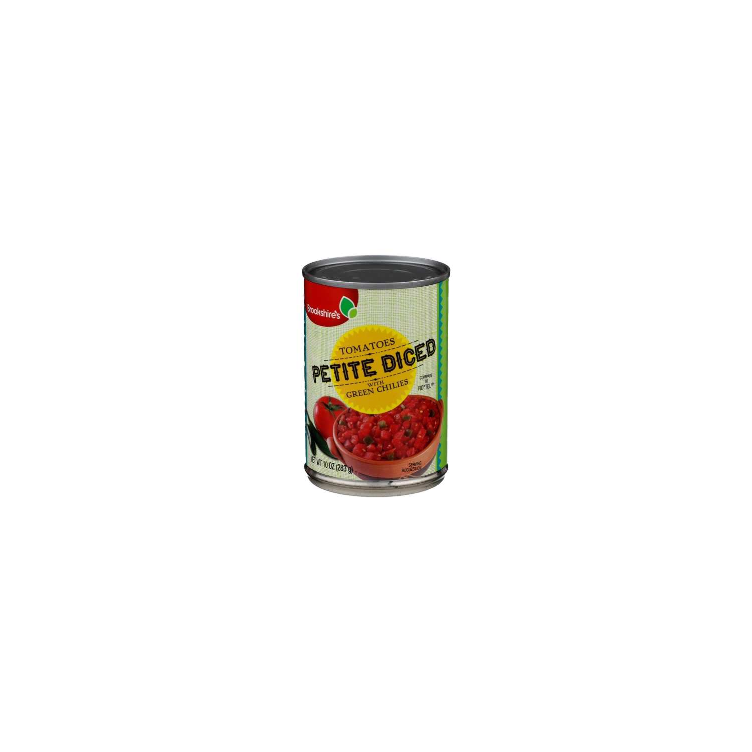 Brookshire's With Green Chilies Petite Diced Tomatoes - 10 Ounce Image 1 of 4
