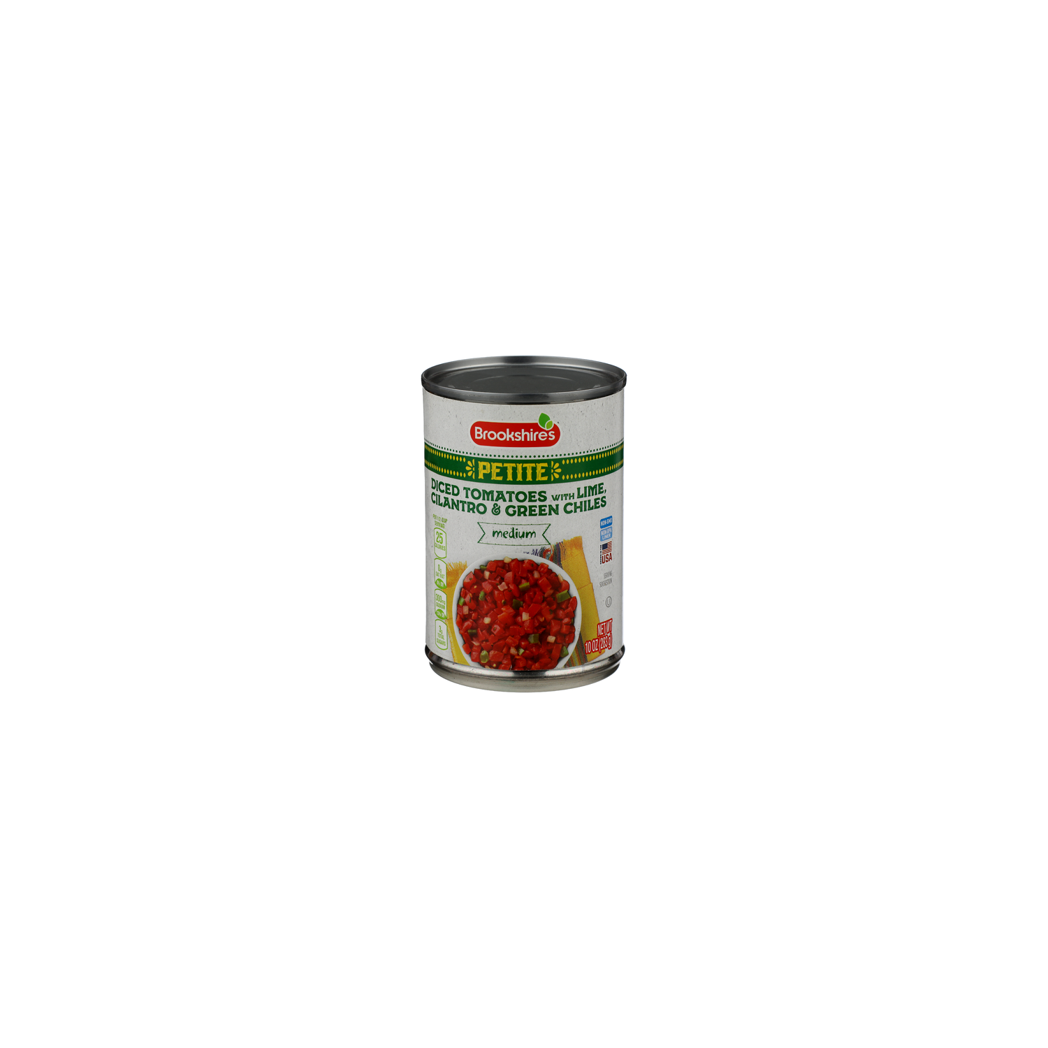 Brookshire's With Lime, Cilantro & Green Chiles Petite Medium Diced Tomatoes - 10 Ounce Image 1 of 2