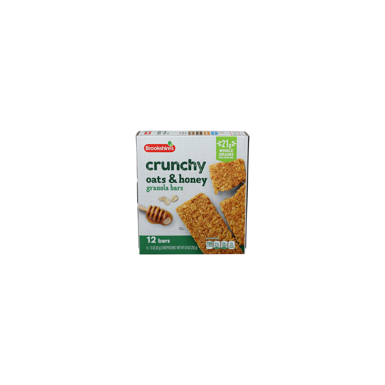 Brookshire's Oats & Honey Crunchy Granola Bars - 0.742 Ounce - 12 Count Image 1 of 4