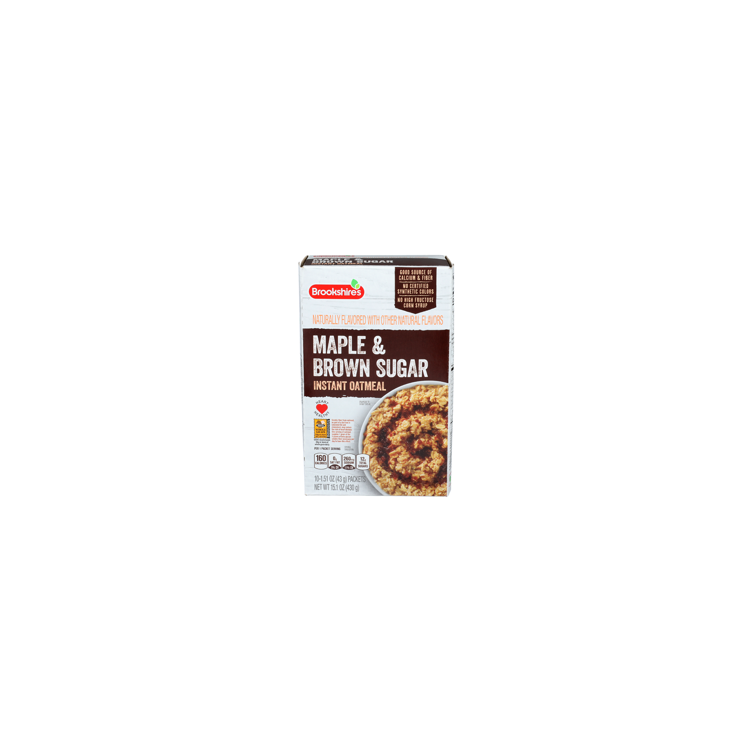 Brookshire's Maple & Brown Sugar Instant Oatmeal - 1.51 Ounce - 10 Count Image 1 of 4