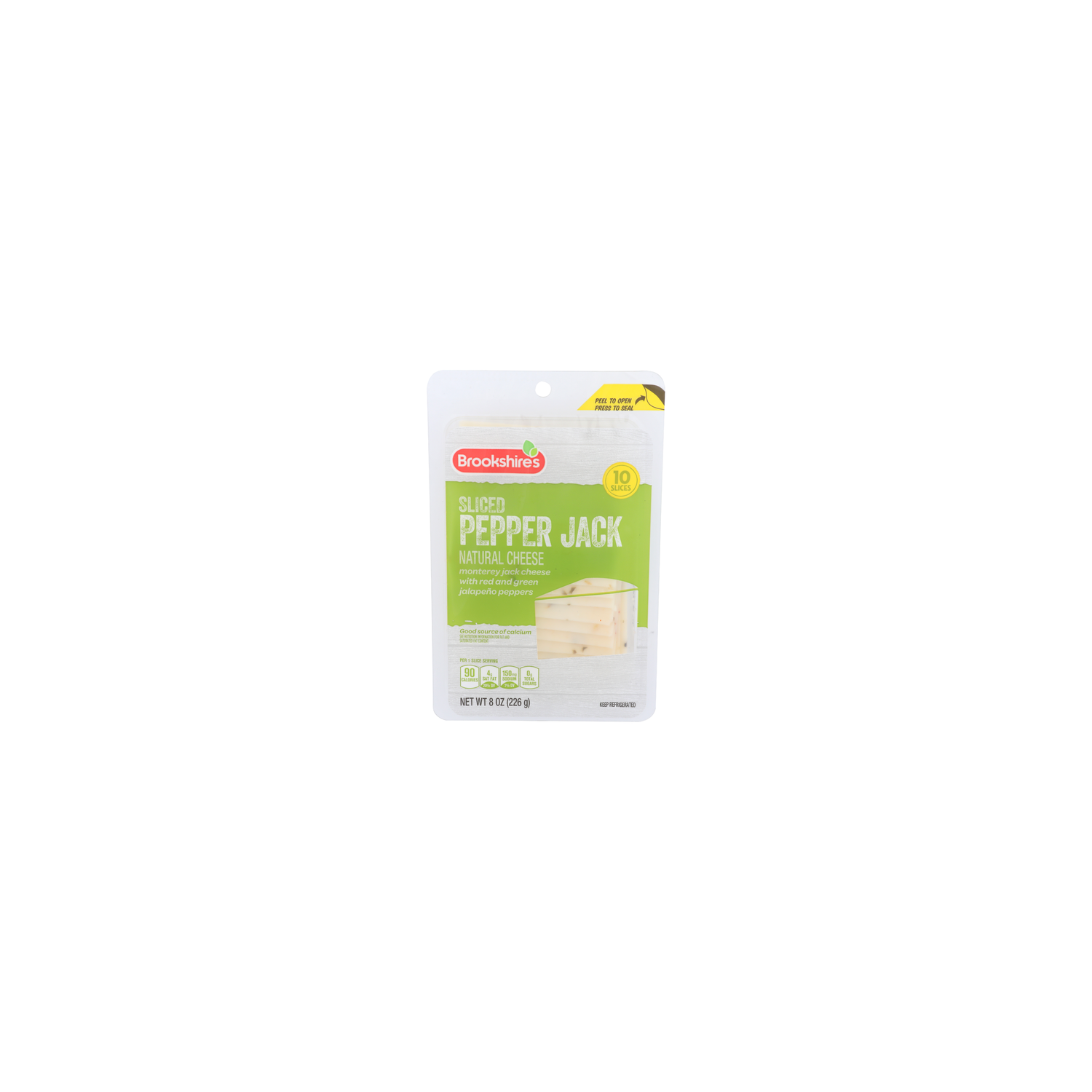 Brookshire's Sliced Pepper Jack Cheese - 0.8 Ounce - 10 Count Image 1 of 4