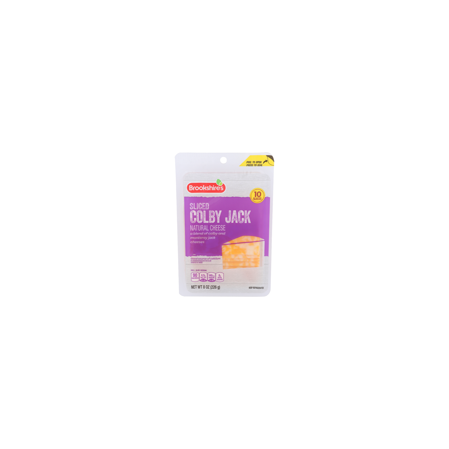 Brookshire's Sliced Colby Jack Cheese - 0.8 Ounce - 10 Count Image 1 of 4