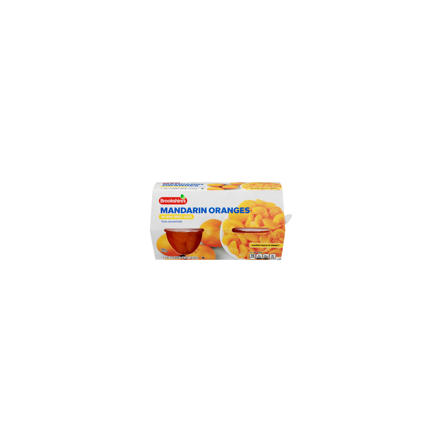 Brookshire's In 100% Fruit Juice Mandarin Oranges - 0.25 Pound - 4 Count Image 1 of 4