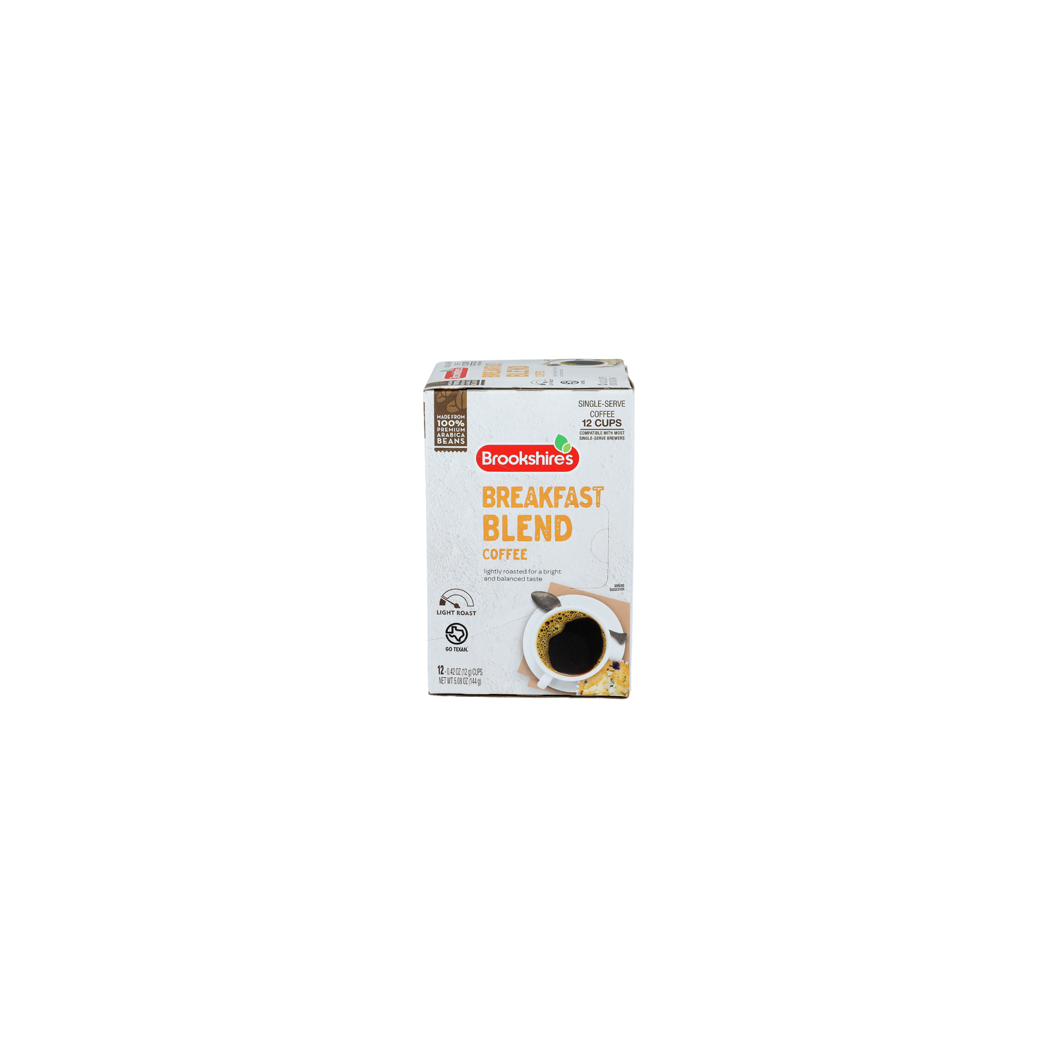 Brookshire's Single-Serve Breakfast Blend Light Roast Coffee - 0.423 Ounce - 12 Count Image 1 of 3