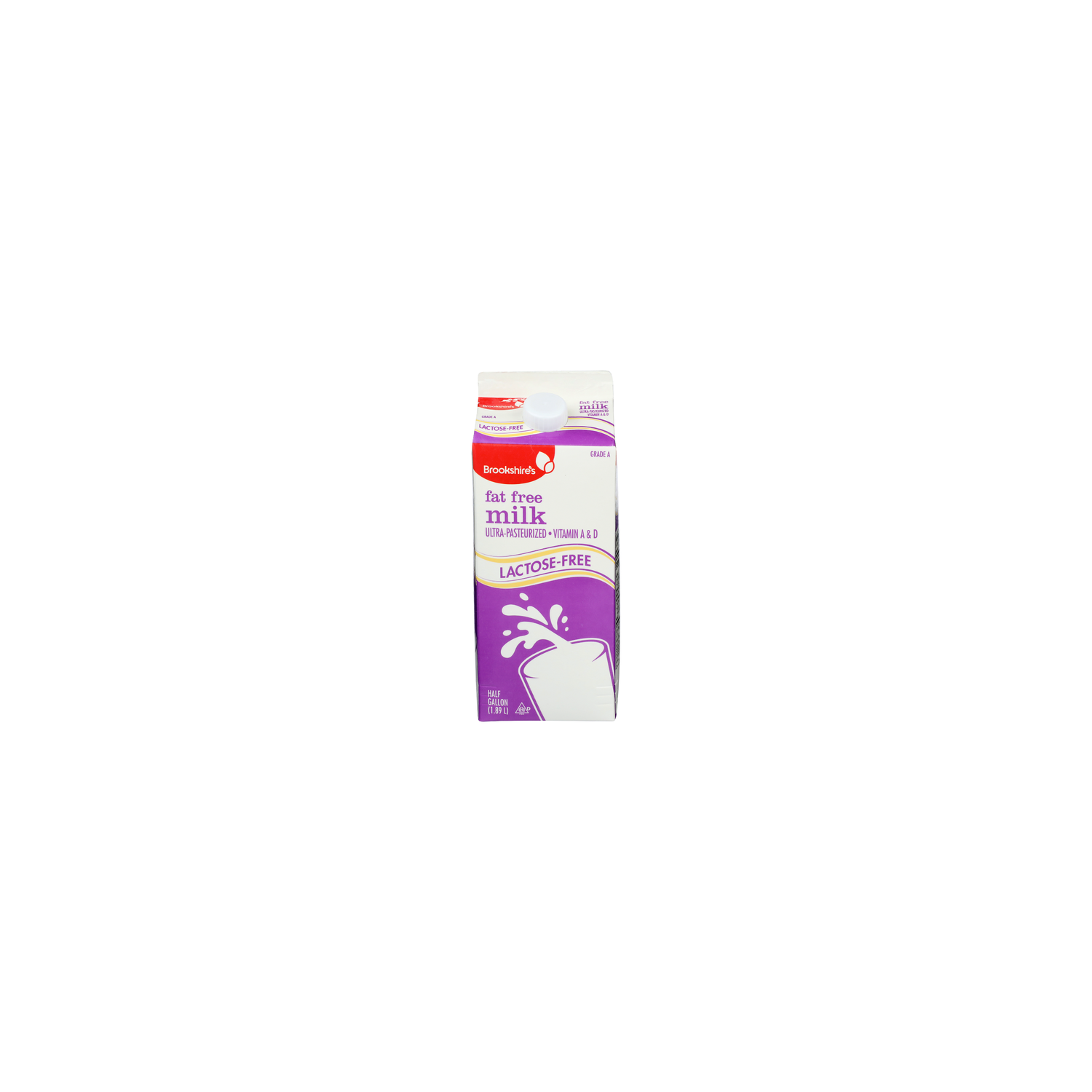 Brookshire's Lactose-Free Fat-Free Milk - Half Gallon Image 1 of 4