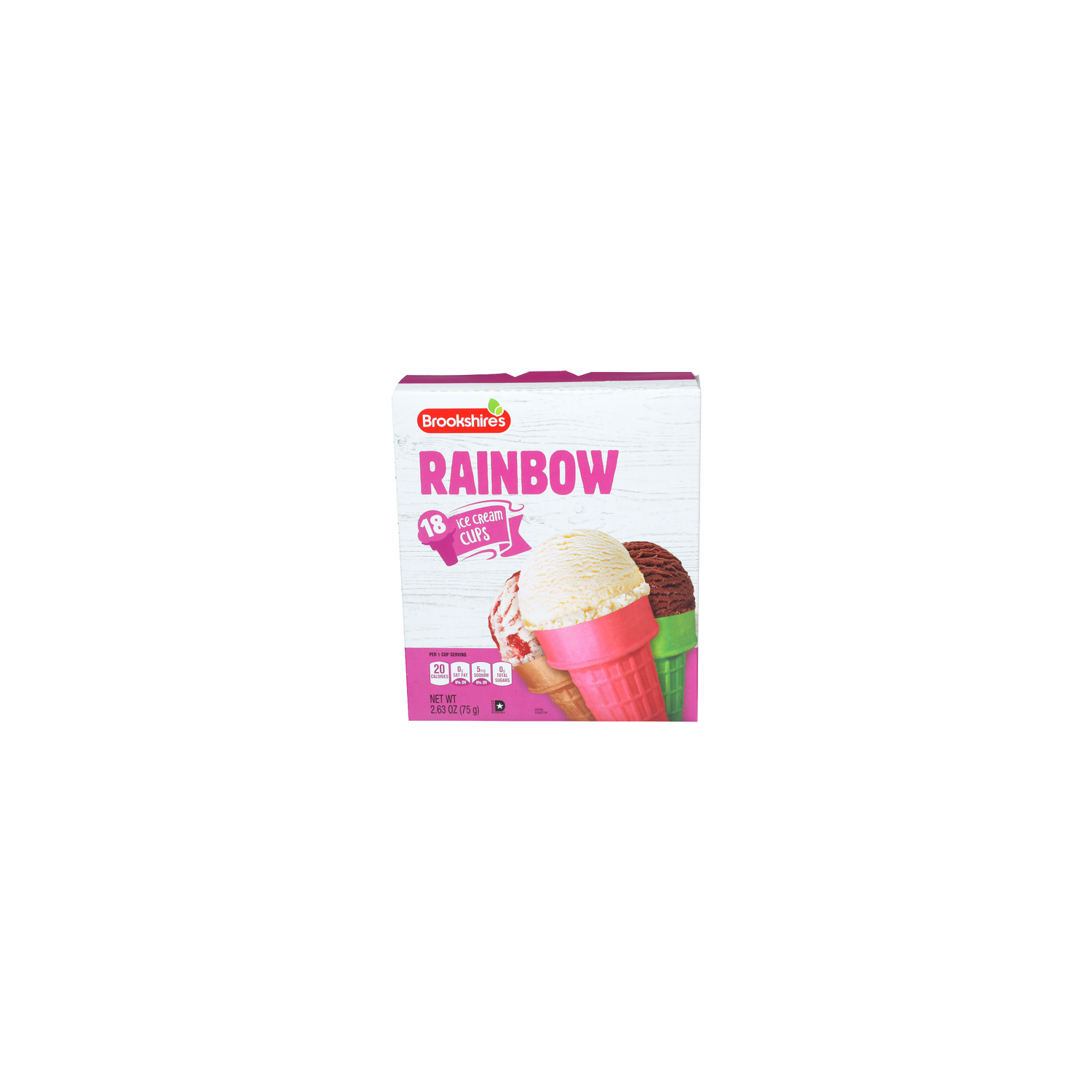 Brookshire's Rainbow Ice Cream Cups - 0.146 Ounce - 18 Count Image 1 of 4