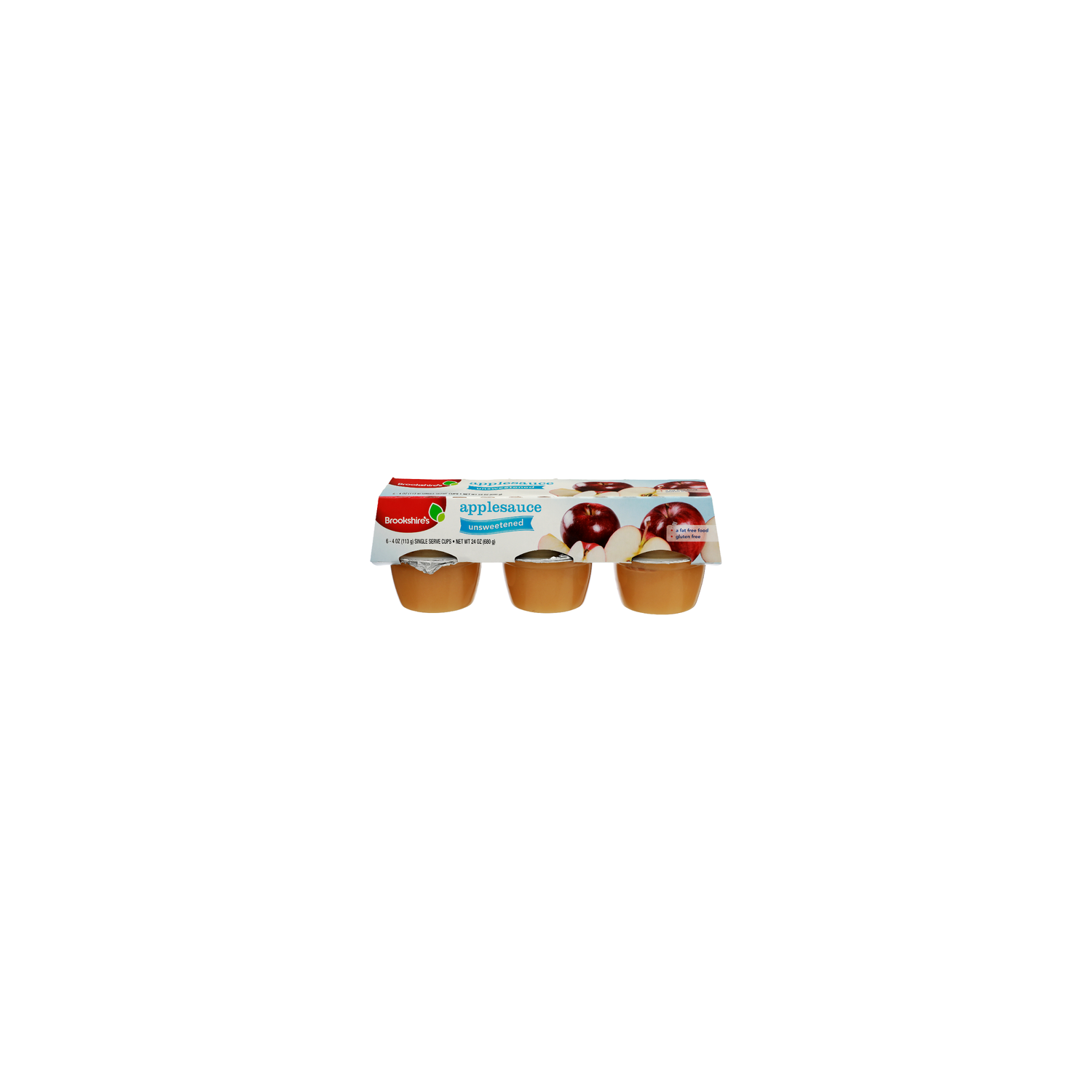 Brookshire's Unsweetened Applesauce - 4 Ounce - 6 Count Image 1 of 4