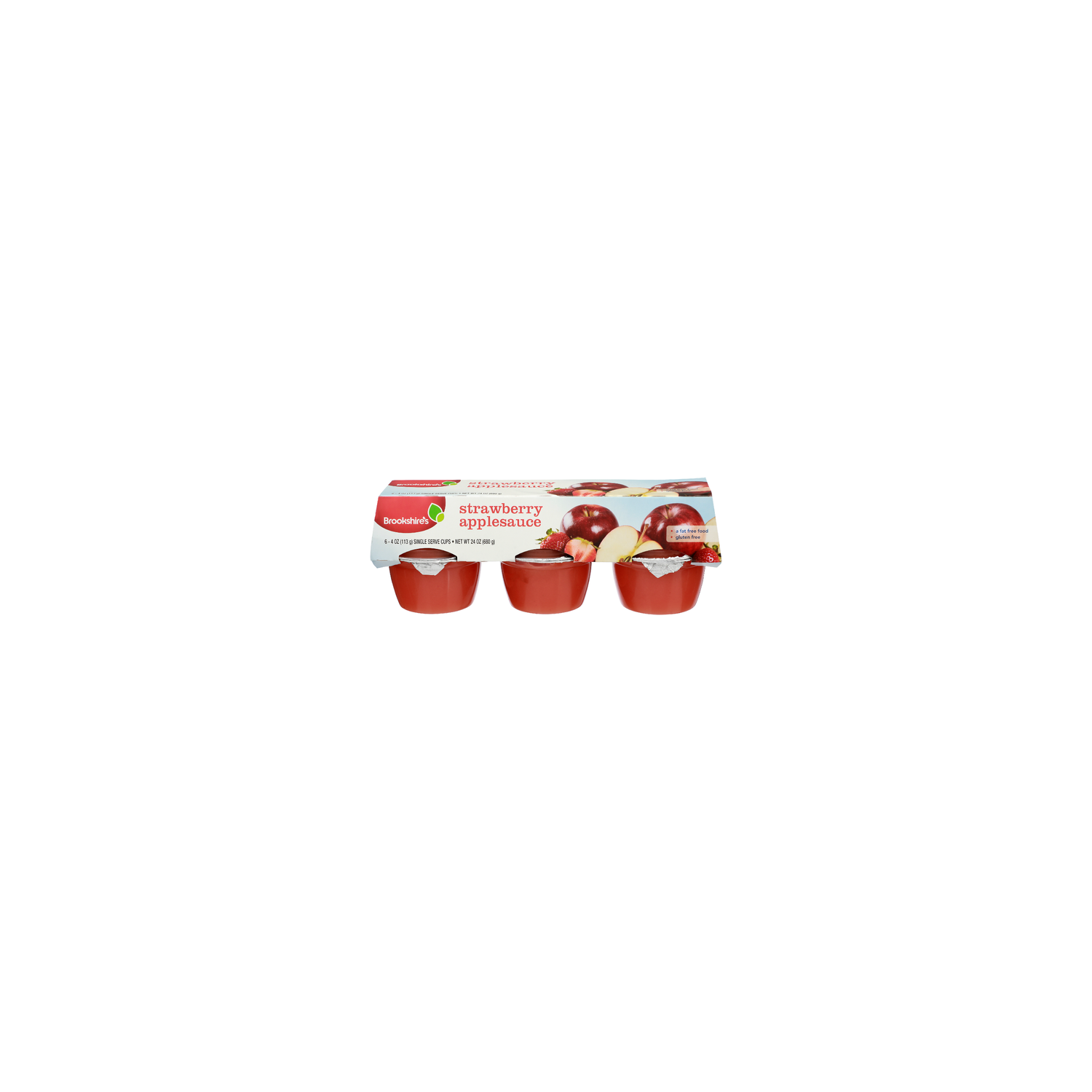 Brookshire's Strawberry Applesauce - 4 Ounce - 6 Count Image 1 of 4