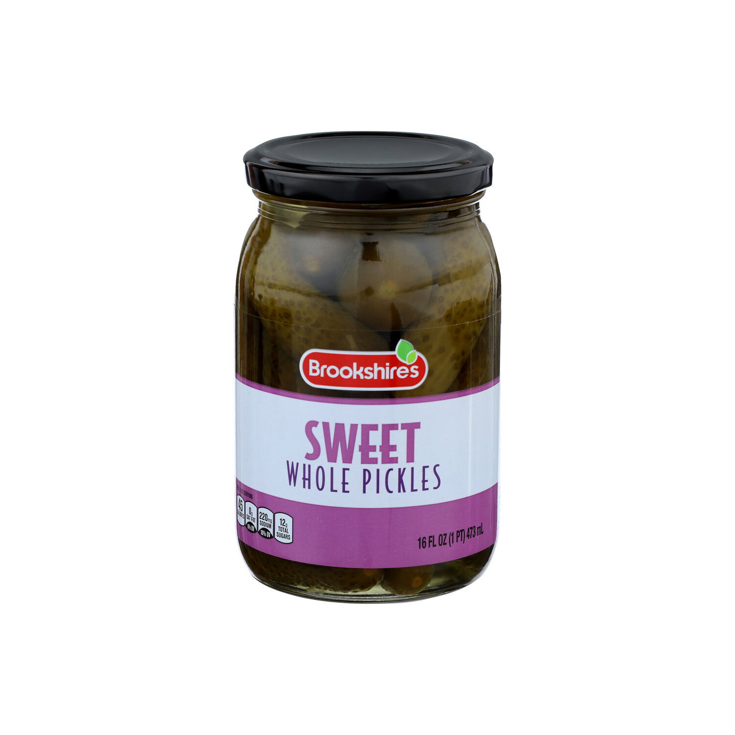 Brookshire's Sweet Whole Pickles - 16 Fluid Ounce Image 1 of 4