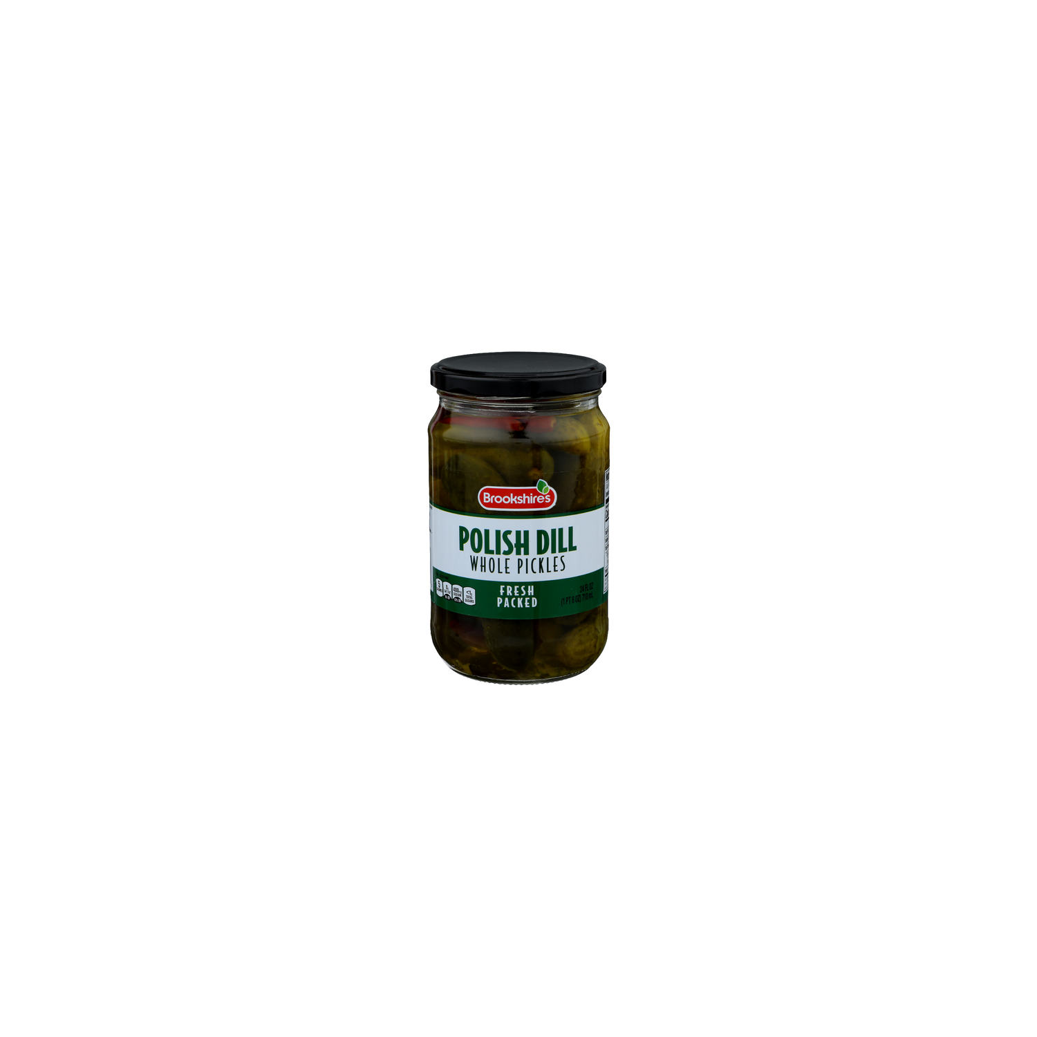 Brookshire's Whole Pickles Polish Dill - 24 Fluid Ounce Image 1 of 4