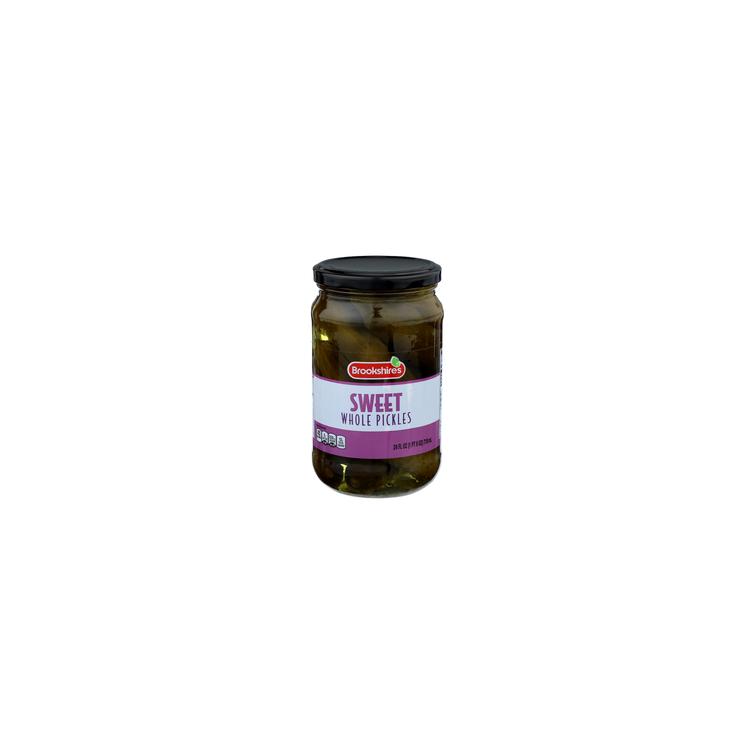 Brookshire's Sweet Whole Pickles - 24 Fluid Ounce Image 1 of 4