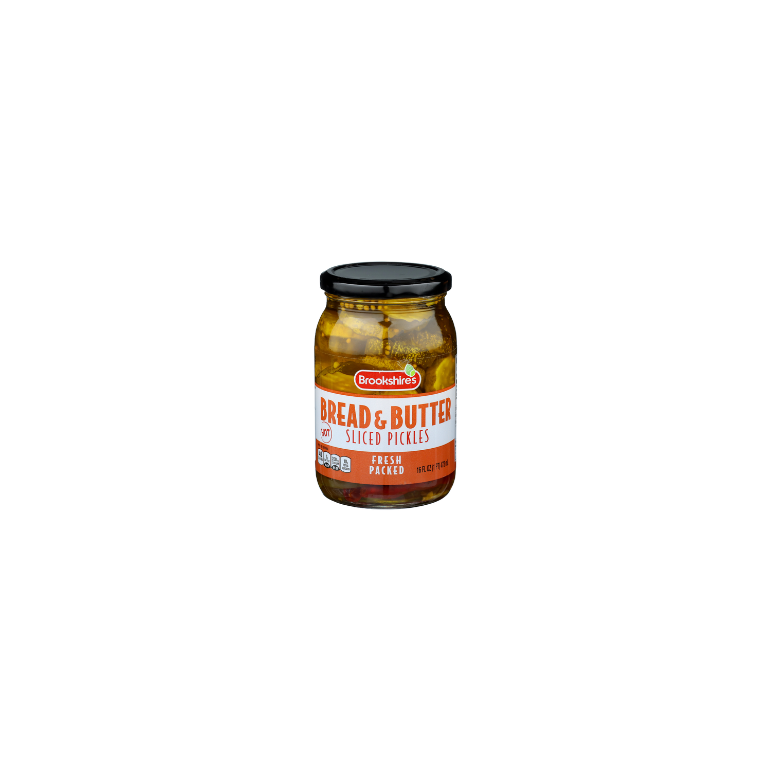 Brookshire's Hot Bread & Butter Sliced Pickles - 16 Fluid Ounce Image 1 of 4