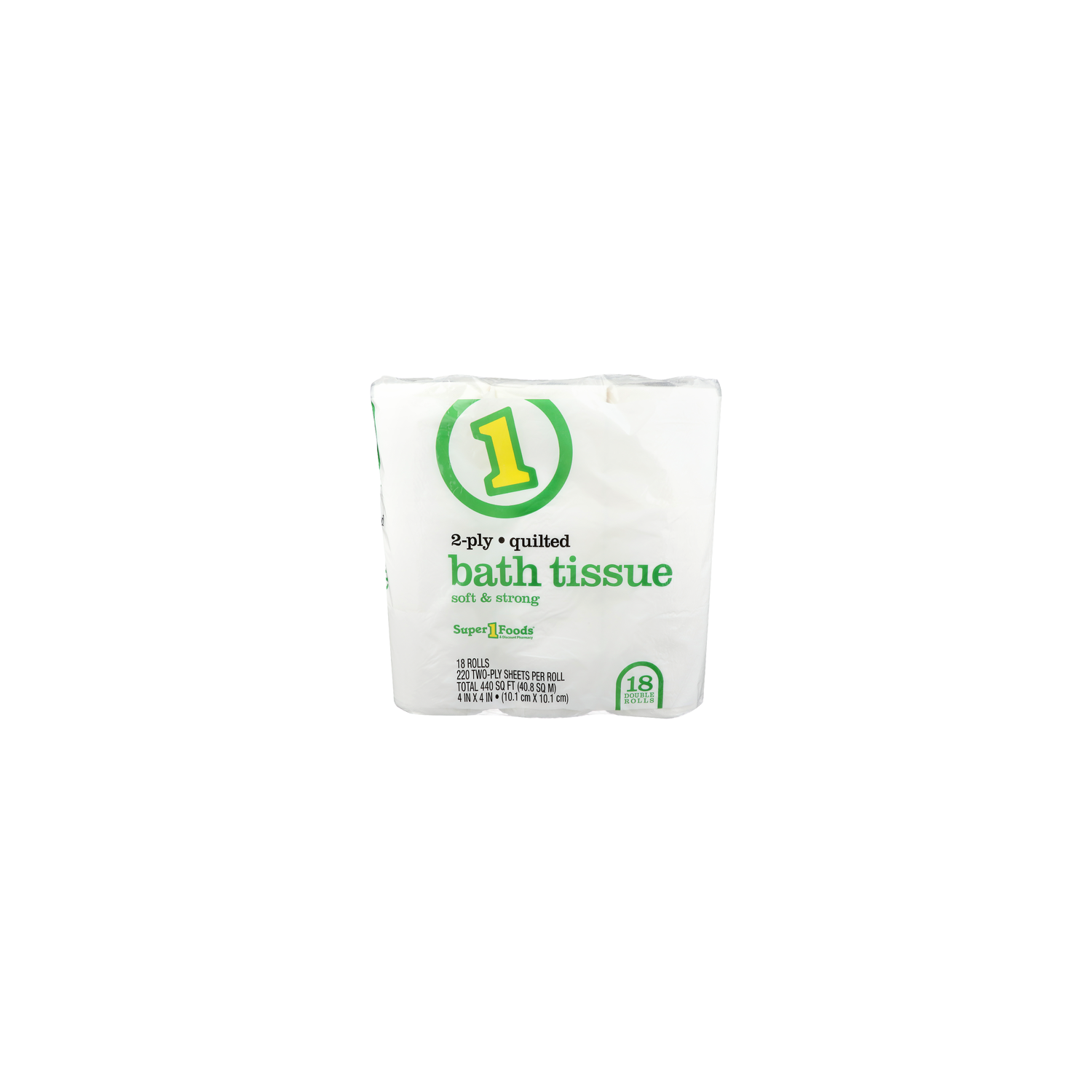 Super 1 Foods 2-Ply Quilted Bath Tissue - 18 Count Image 1 of 2