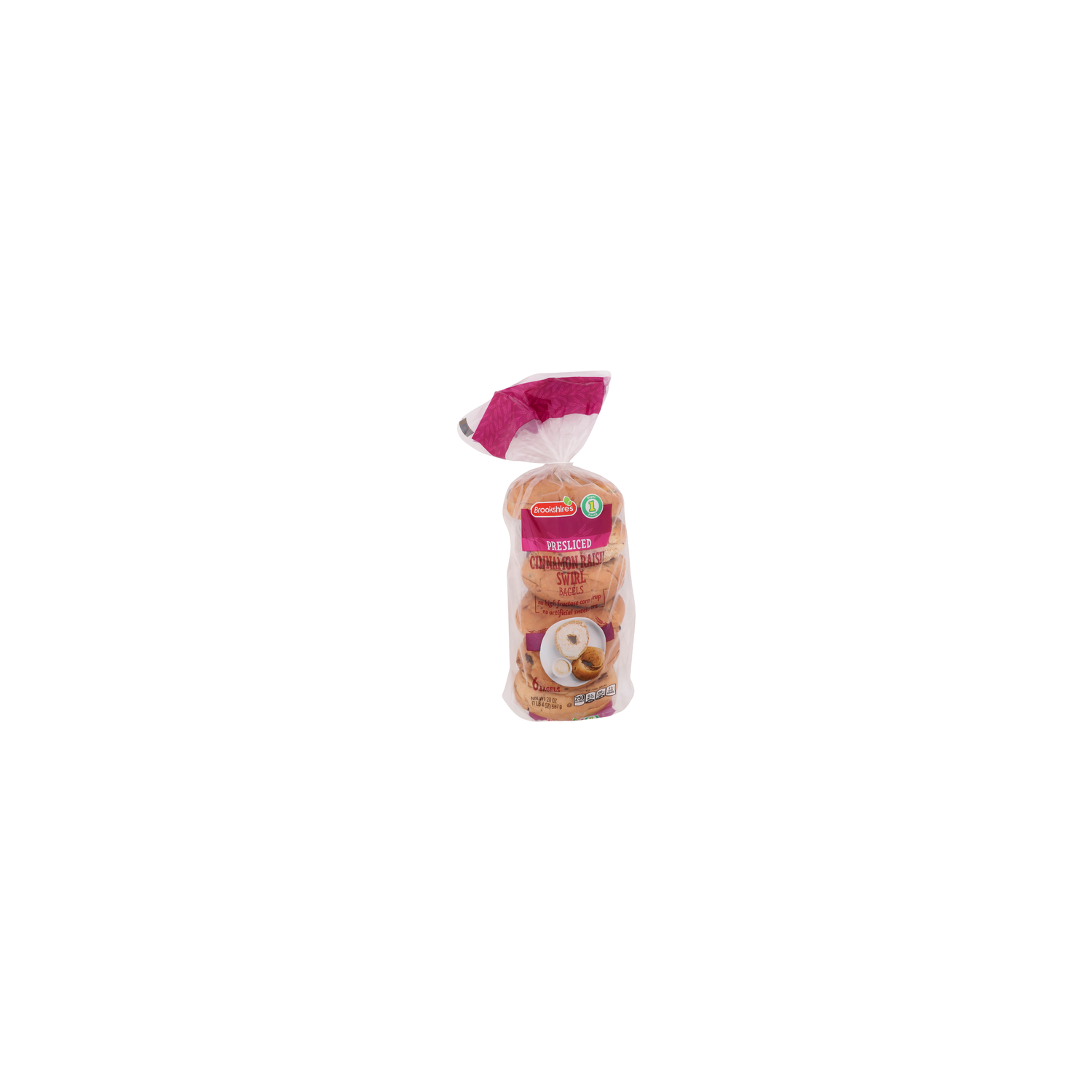 Brookshire's Cinnamon Raisin Swirl Bagels - 3.333 Ounce - 6 Count Image 1 of 2