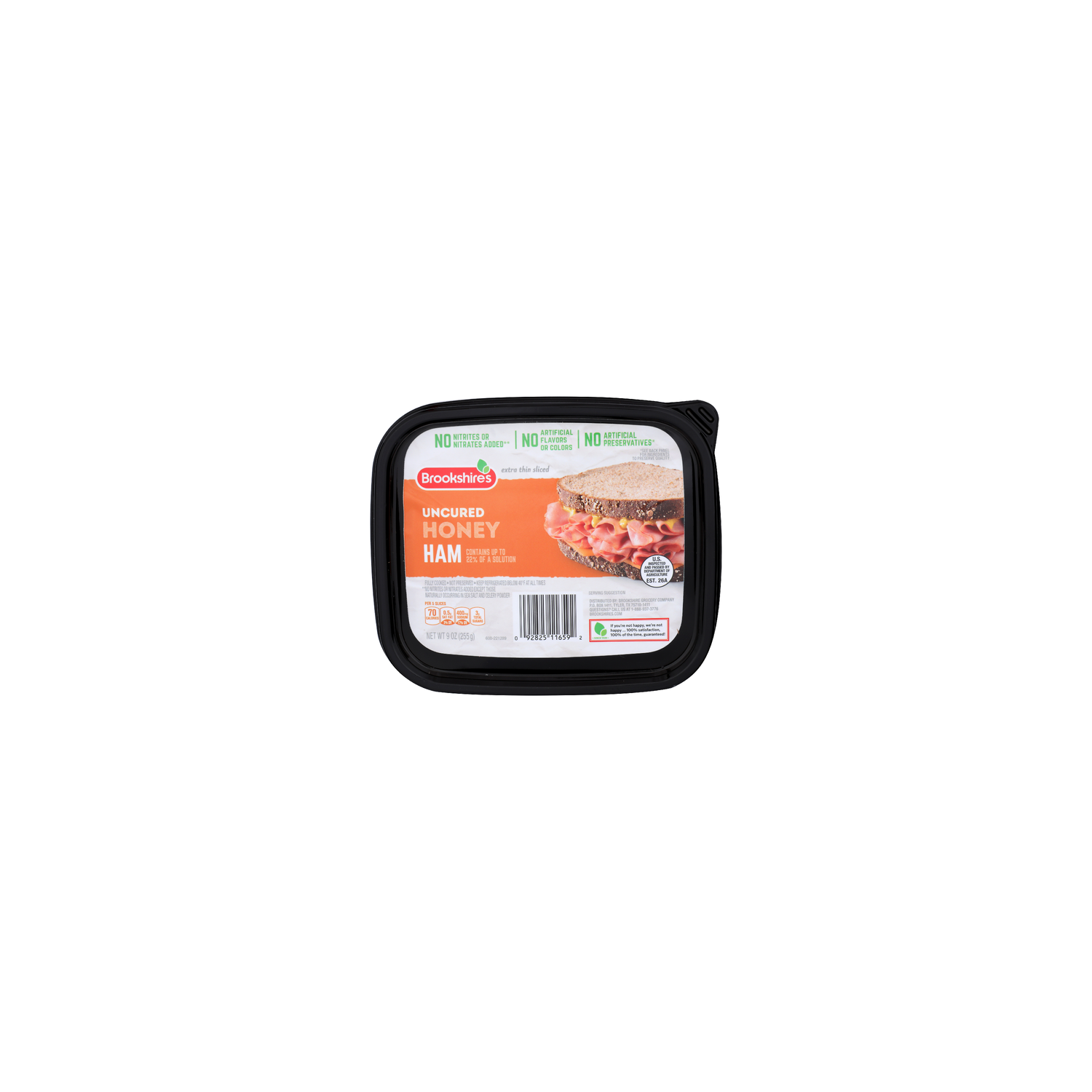 Brookshire's Extra Thin Sliced Uncured Honey Ham - 9 Ounce Image 1 of 4
